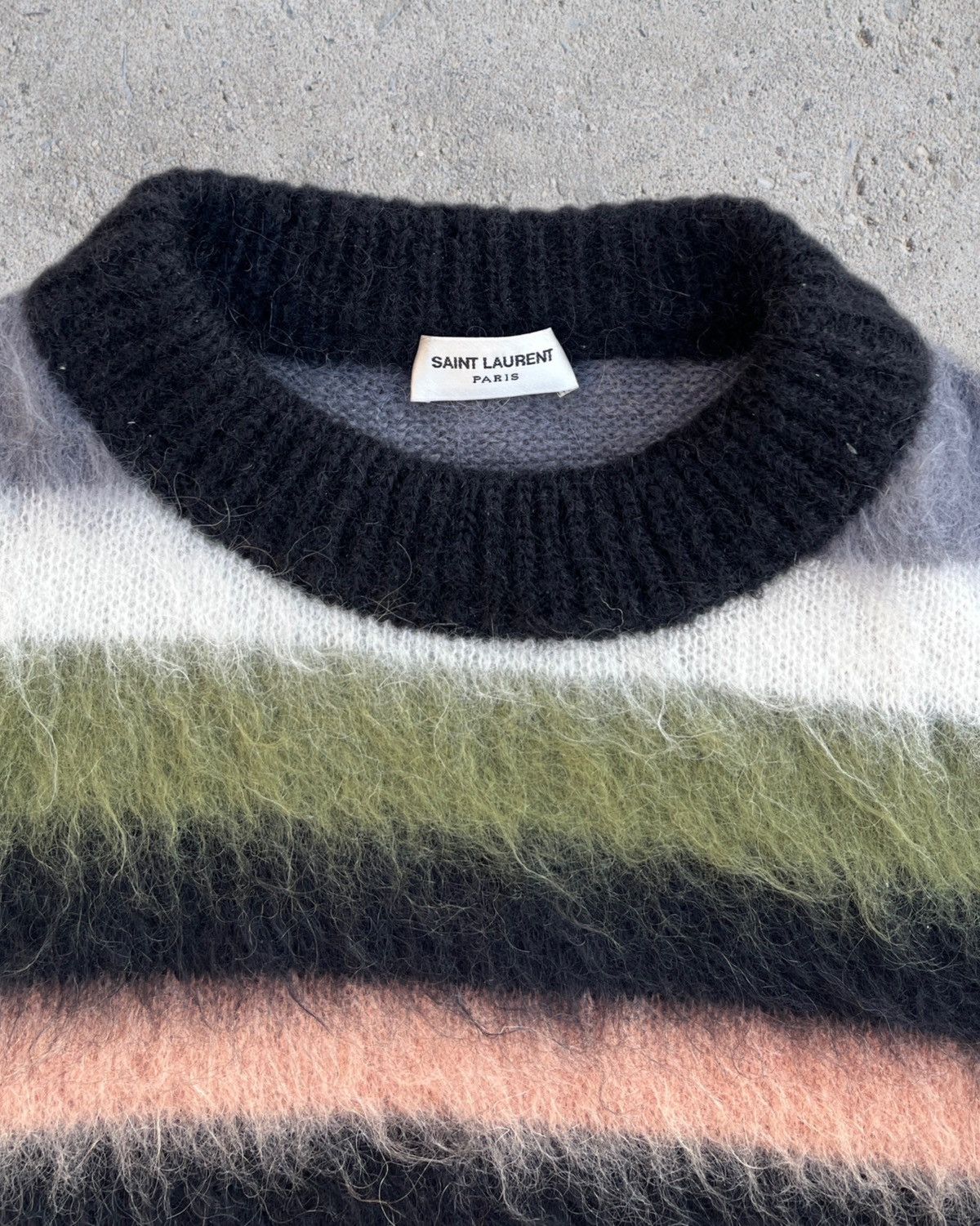 Saint Laurent Paris Saint Laurent FW17 Striped Mohair Sweater Size US S / EU 44-46 / 1 - 3 Thumbnail