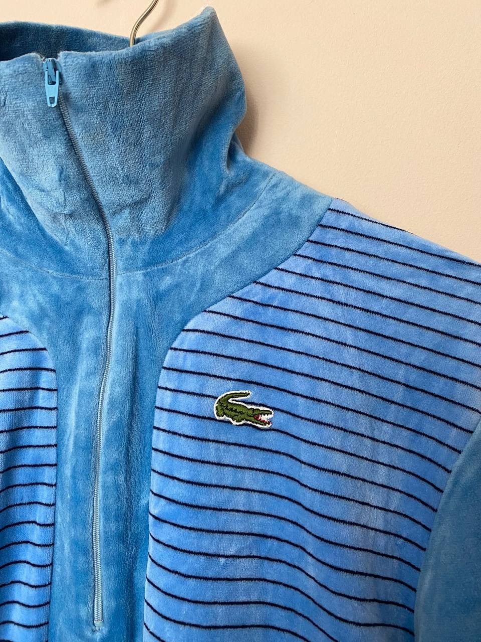 Lacoste × Vintage Very rare‼️ Vintage Lacoste Sport Woman Velour Blue Tracksuit Size M / US 6-8 / IT 42-44 - 2 Thumbnail