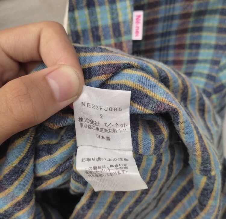 Issey Miyake × Japanese Brand × Ne-Net Issey Miyake Ne-Net Long Sleeve Flanel Shirt Size US M / EU 48-50 / 2 - 4 Thumbnail