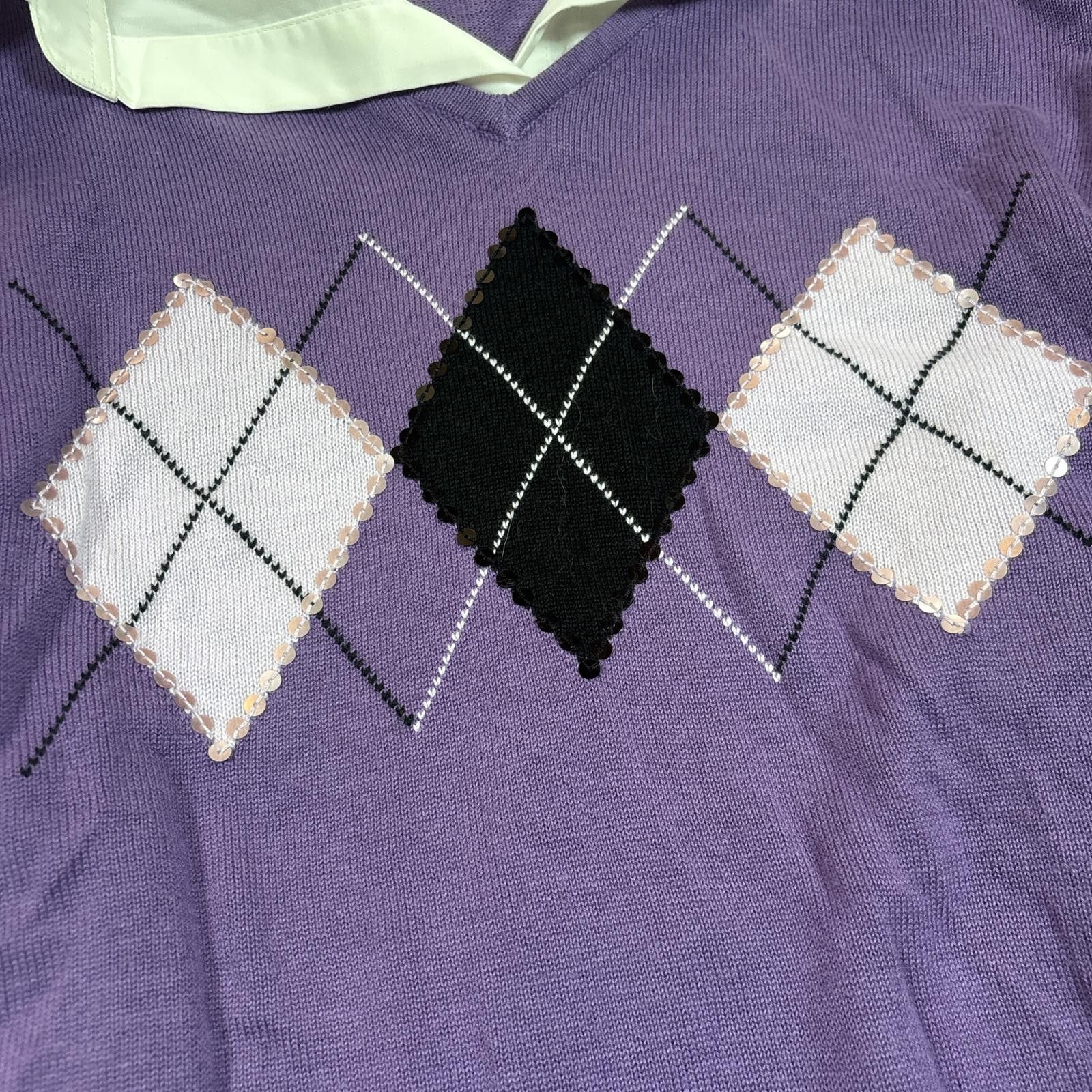 Industry of All Nations y2k purple docker layering sweater top Size XXL / US 16-18 / IT 52-54 - 3 Thumbnail