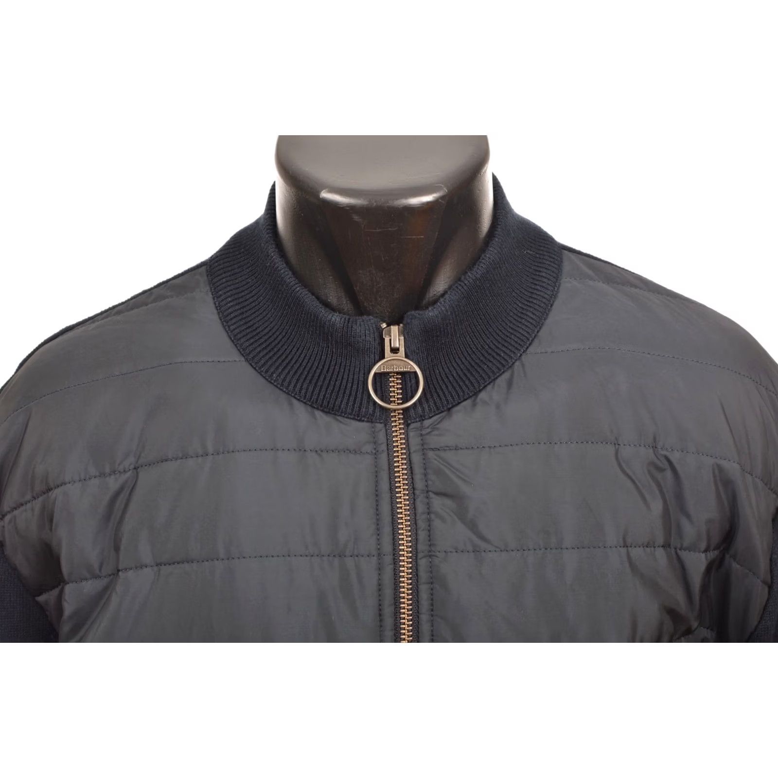 Barbour Barbour Jacket XL Navy Puffer Barbour Carn Baffle Zip Thru Sweater Jacket Mens XL Blue MKN1104NY91 Size US XL / EU 56 / 4 - 2 Thumbnail