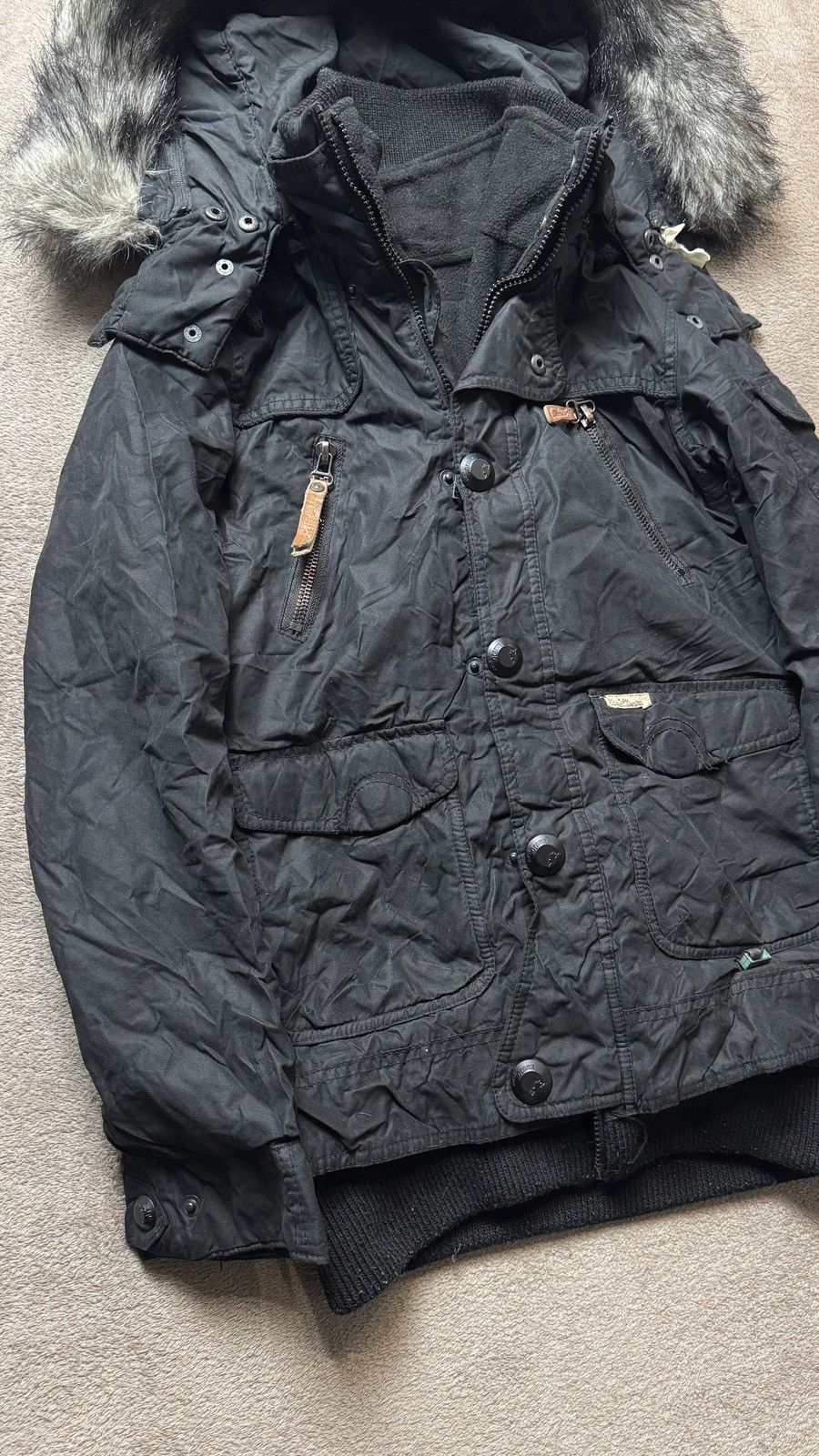 Japanese Brand Khujo faded Fur Hood Jacket ifsixwasnine LGB goa Abercrombie Size US M / EU 48-50 / 2 - 4 Thumbnail