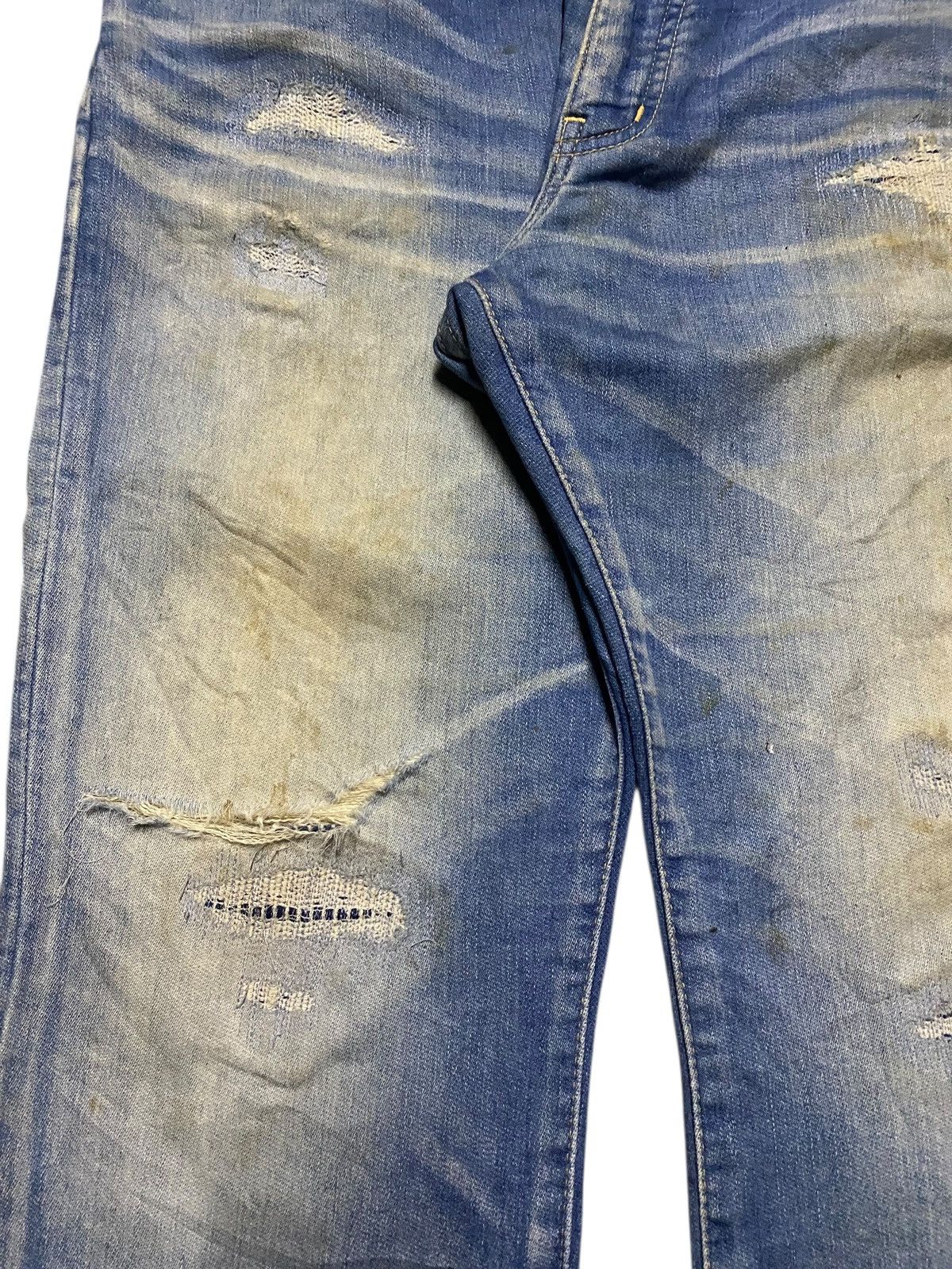 Japanese Brand Rare vintage RH Jeans navy & white denim straight leg jeans Size US 33 - 7 Thumbnail