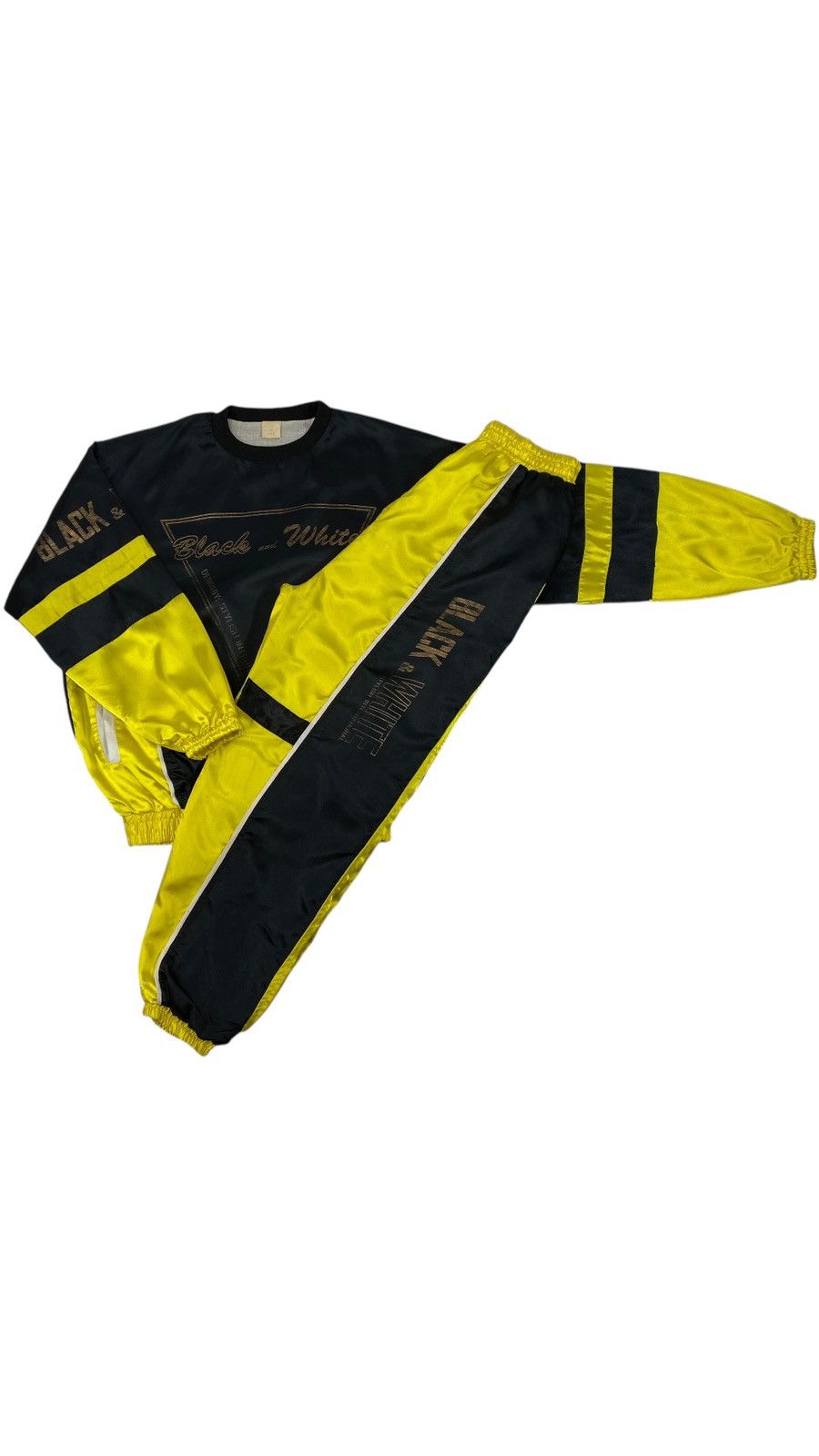 Vintage LASTDROP🔥Vintage Y2K Hip Hop Tracksuit Silk Pants Sweatshirt Size US M / EU 48-50 / 2 - 1 Thumbnail