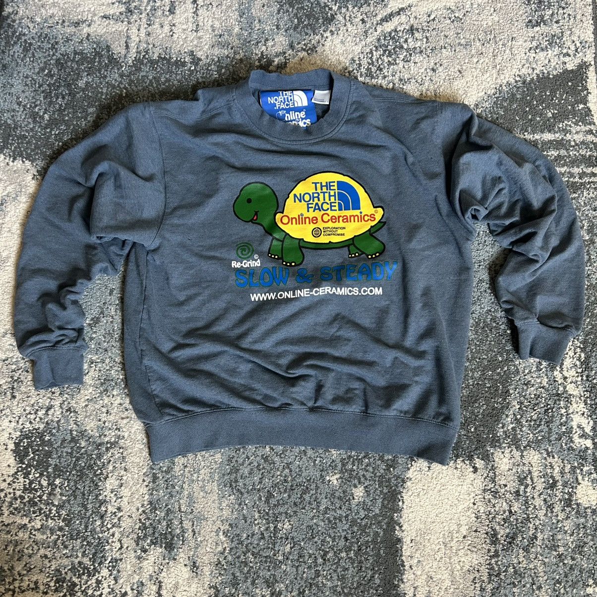 Online Ceramics × The North Face SLOW & STEADY TURTLE RE-GRiND RECYCLED COTTON BLEND CREWNECK Size US L / EU 52-54 / 3 - 14 Thumbnail
