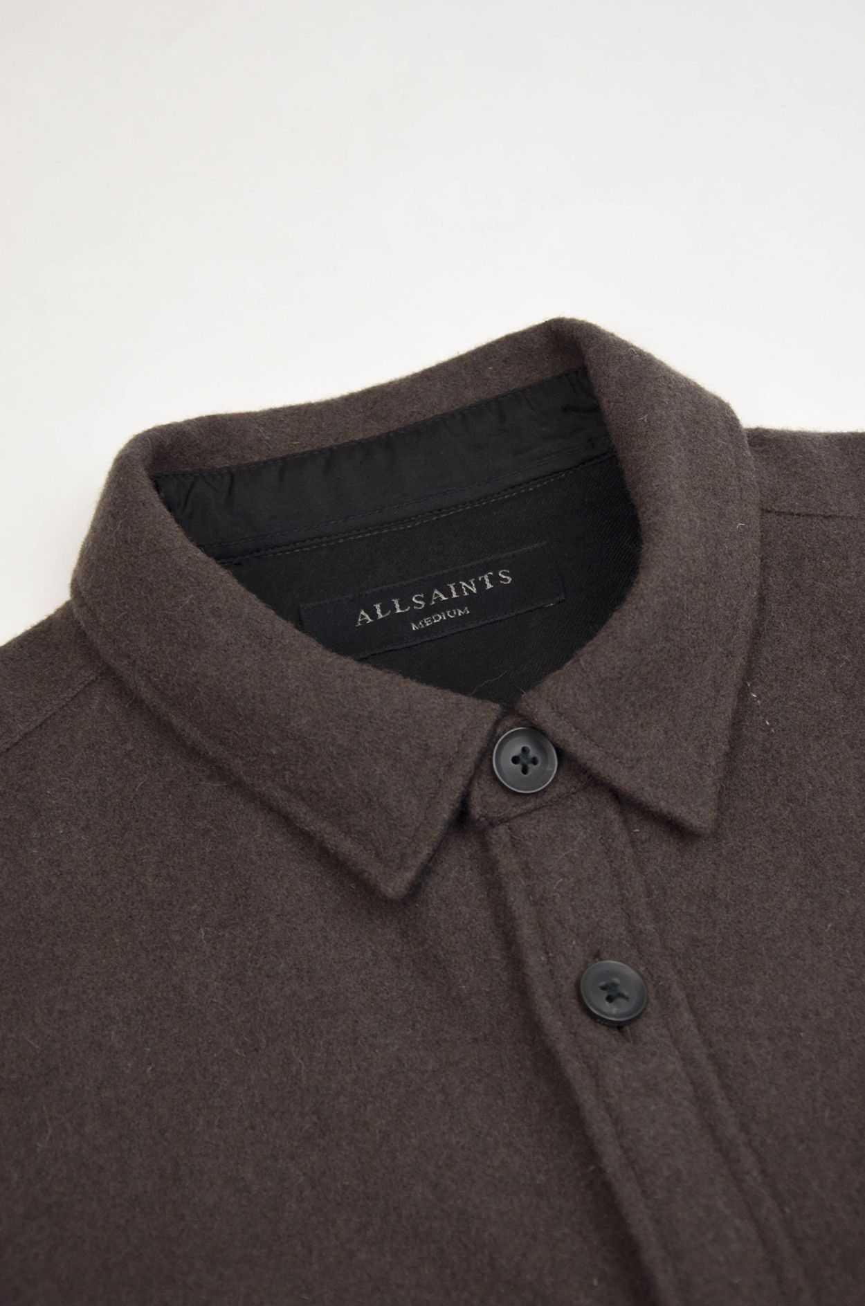 Allsaints ALLSAINTS Wool Brown Casual Overshirt Jacket - M Size US M / EU 48-50 / 2 - 6 Thumbnail