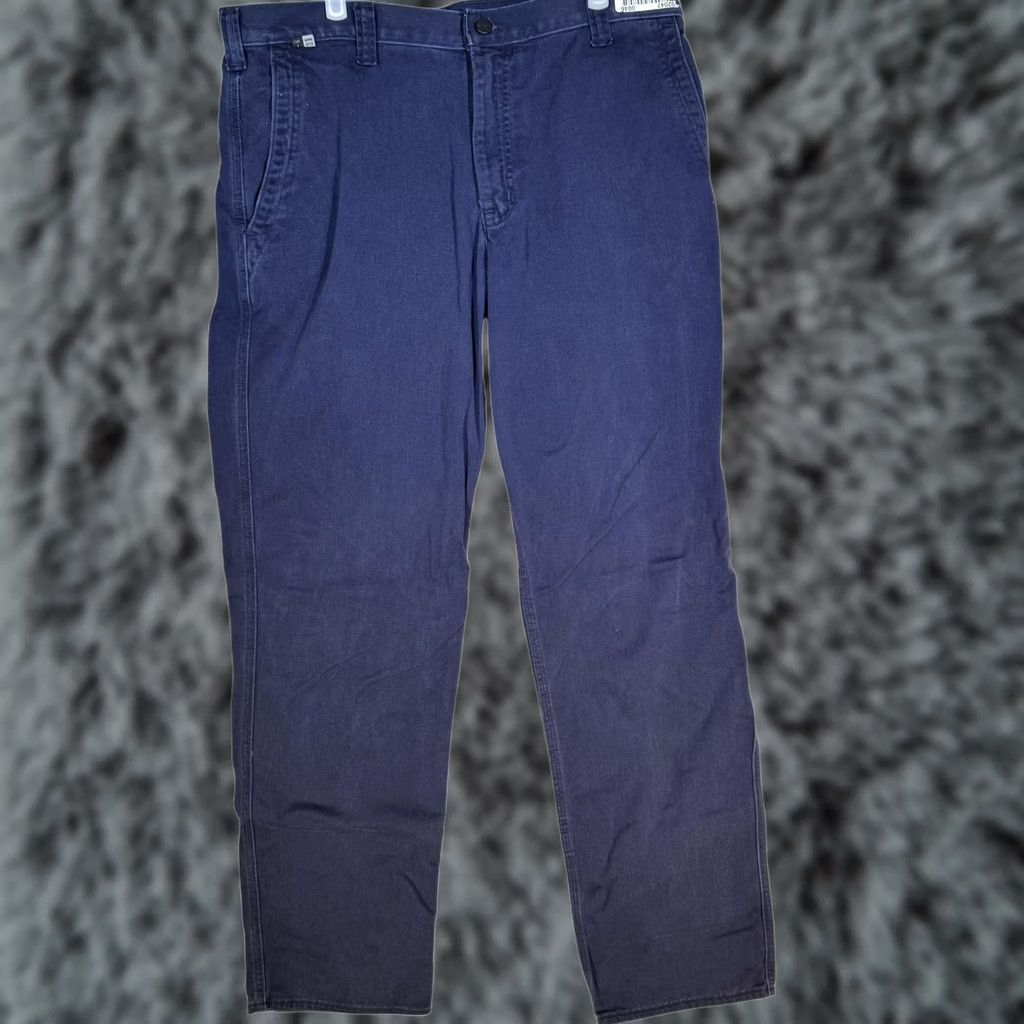 Carhartt VINTAGE Carhartt Pants Mens 36x36 Blue Flame-Resistant FR Workwear Chino Twill CAT 2 Size US 36 / EU 52 - 1 Thumbnail