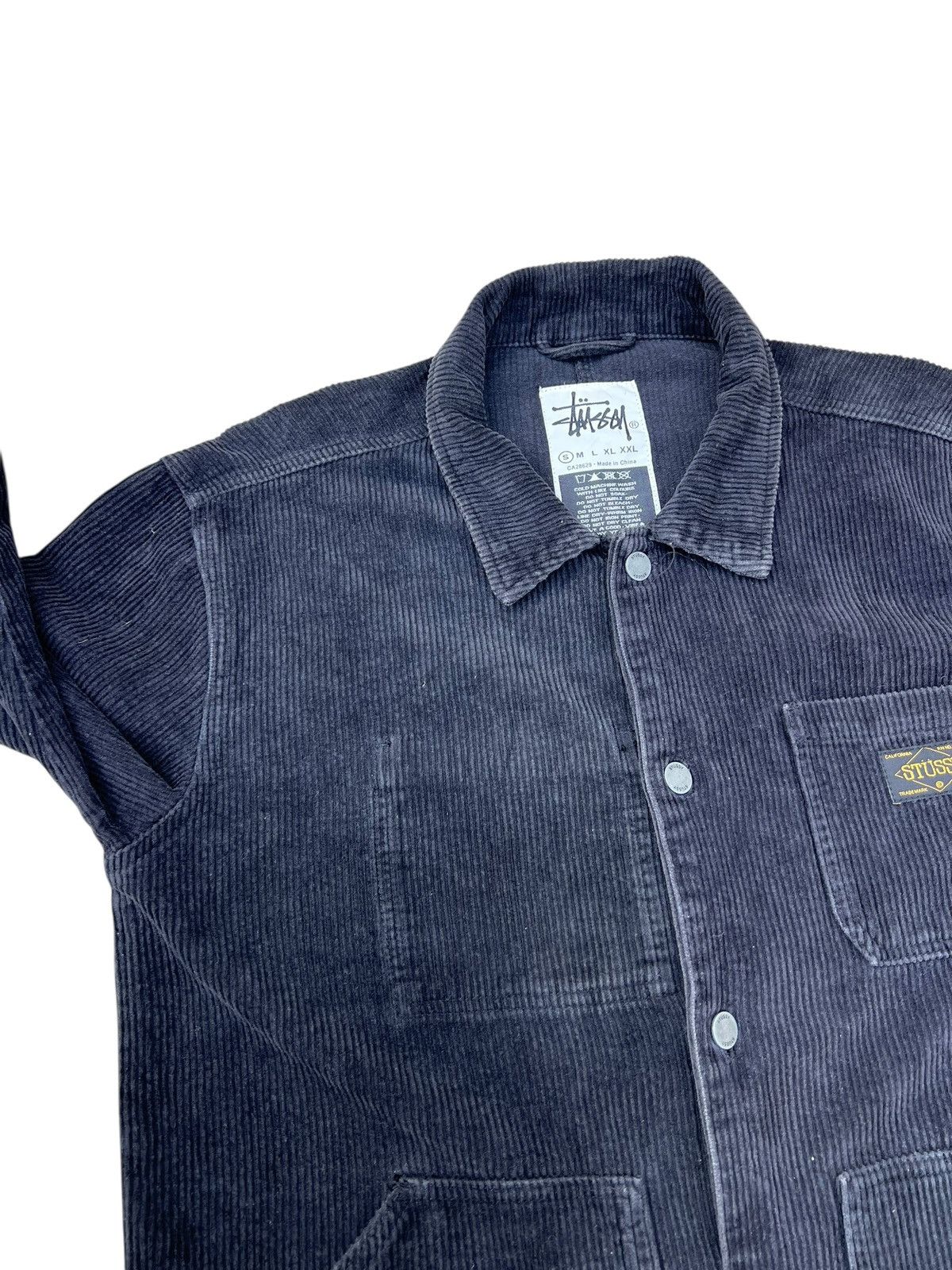 Stussy Vintage Y2K Stussy Fade Black 4 Pocket Corduroy Jacket Size US M / EU 48-50 / 2 - 7 Thumbnail
