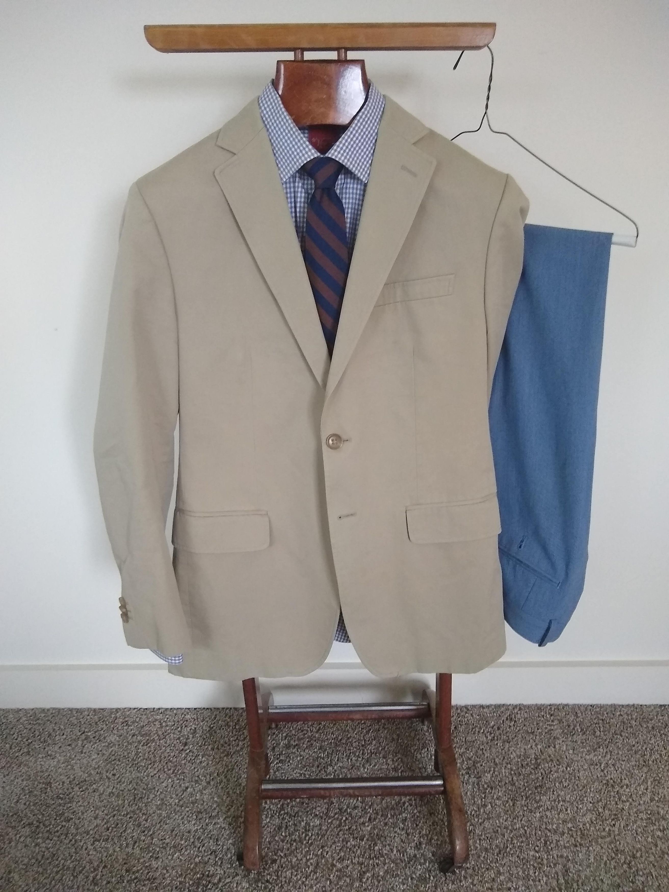 Banana Republic Khaki Blazer & Pants Size 38R - 1 Thumbnail