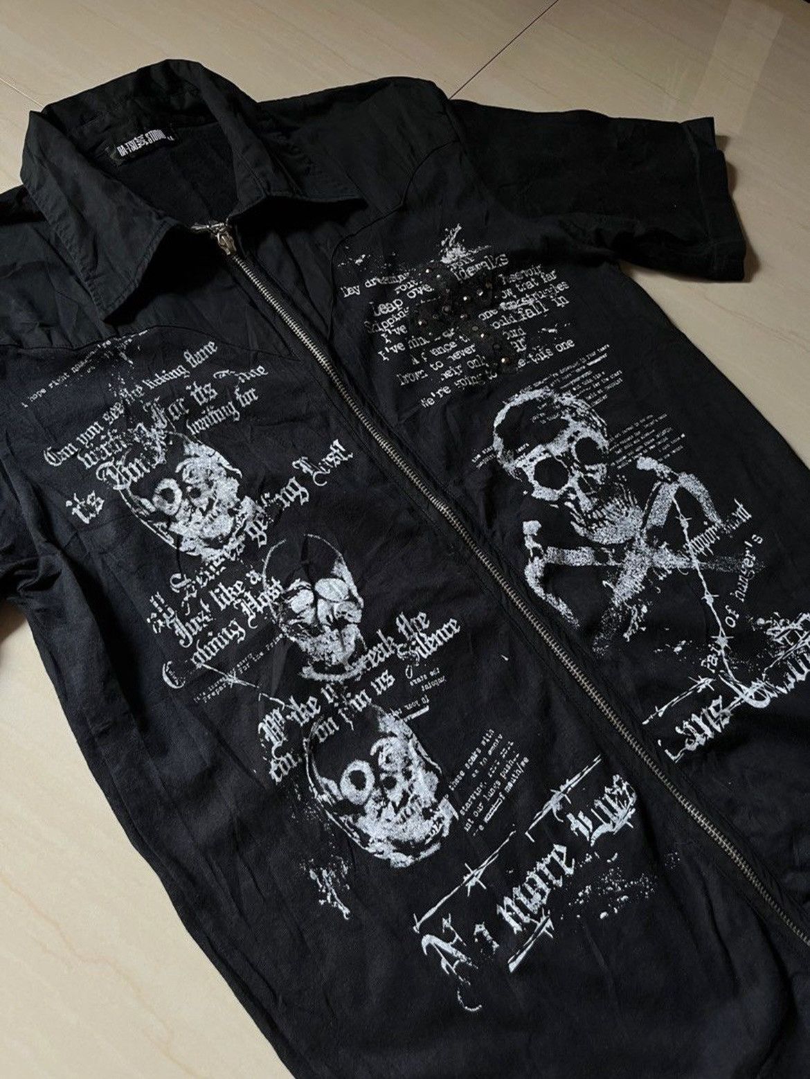 Japanese Brand Batsu studio shirt poem - if six was nine skull Size US L / EU 52-54 / 3 - 3 Thumbnail