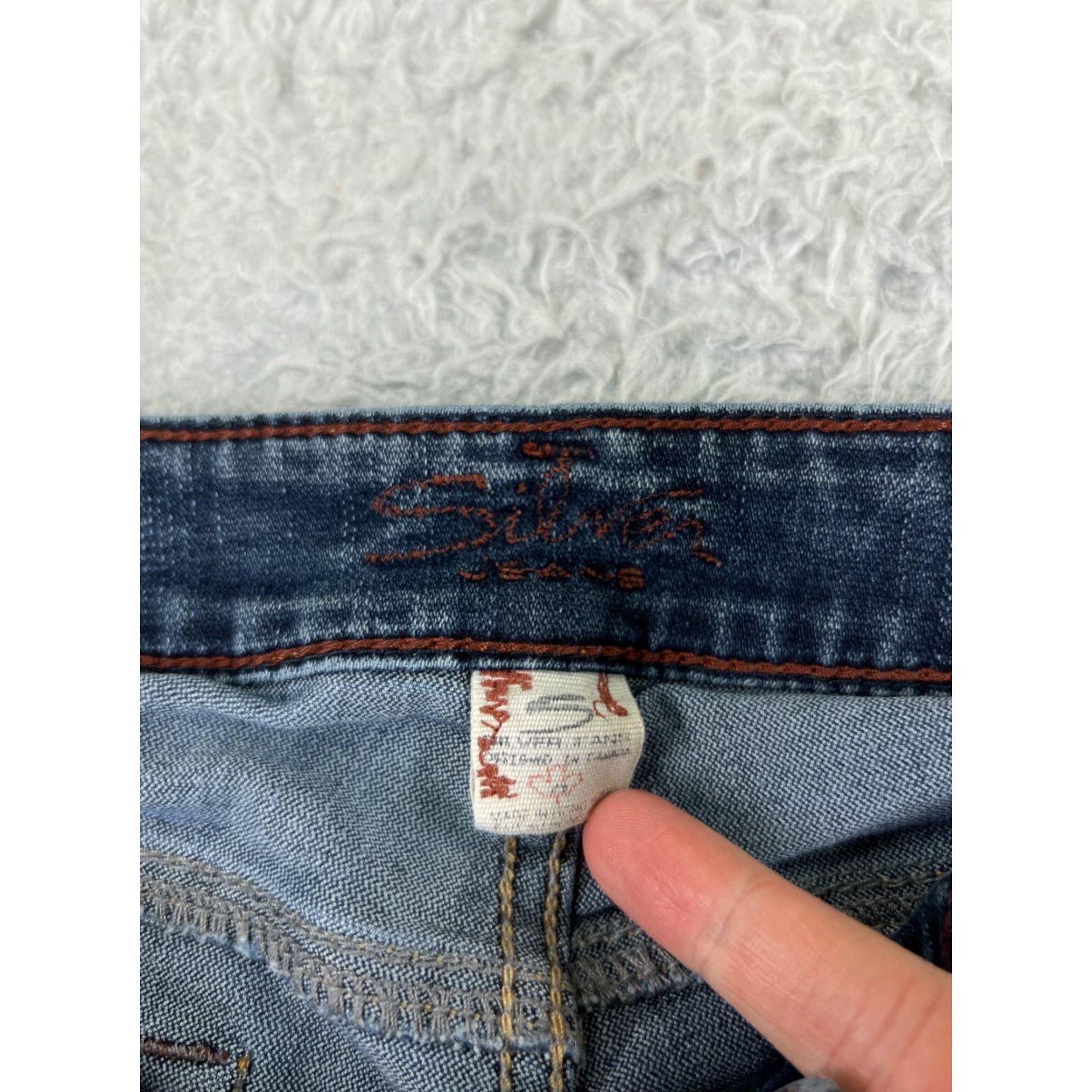 Silver Jeans Co. Silver Jeans Pants Womens 28x29 Blue Denim Toni Low Boot Cut Cotton Blend 28 Size 28" / US 6 / IT 42 - 6 Thumbnail