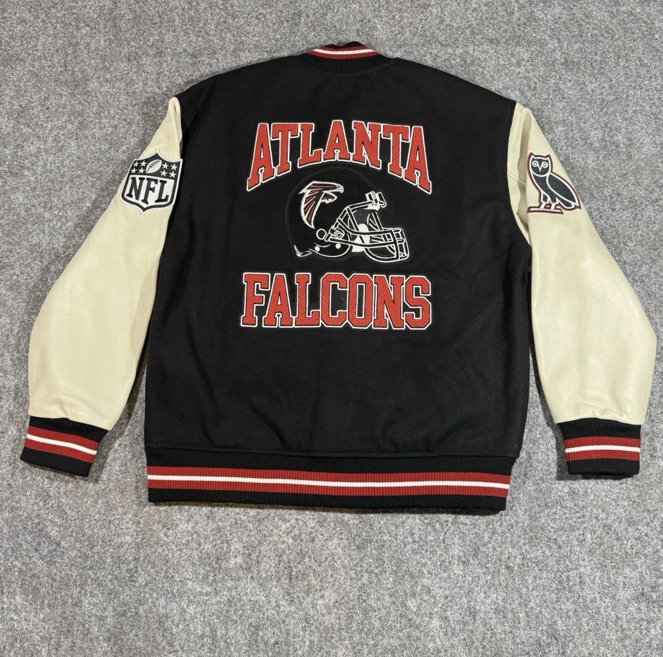 October's Very Own OVO x NFL Atlanta Falcons Varsity Jacket Black Size US XL / EU 56 / 4 - 3 Thumbnail