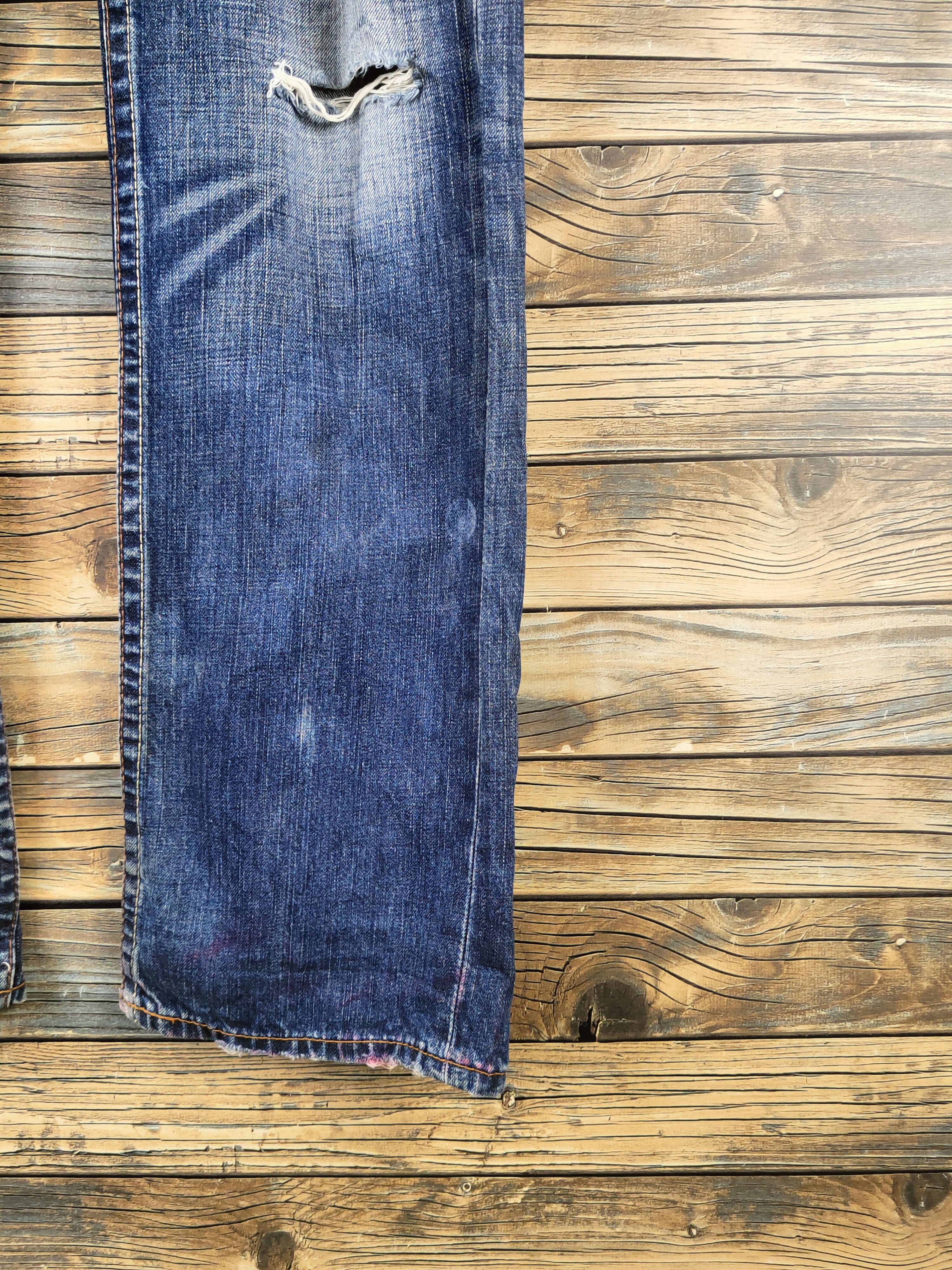 Levi's Levi's Dark Blue Distressed Ripped Jeans #S2854 Size US 31 - 6 Thumbnail