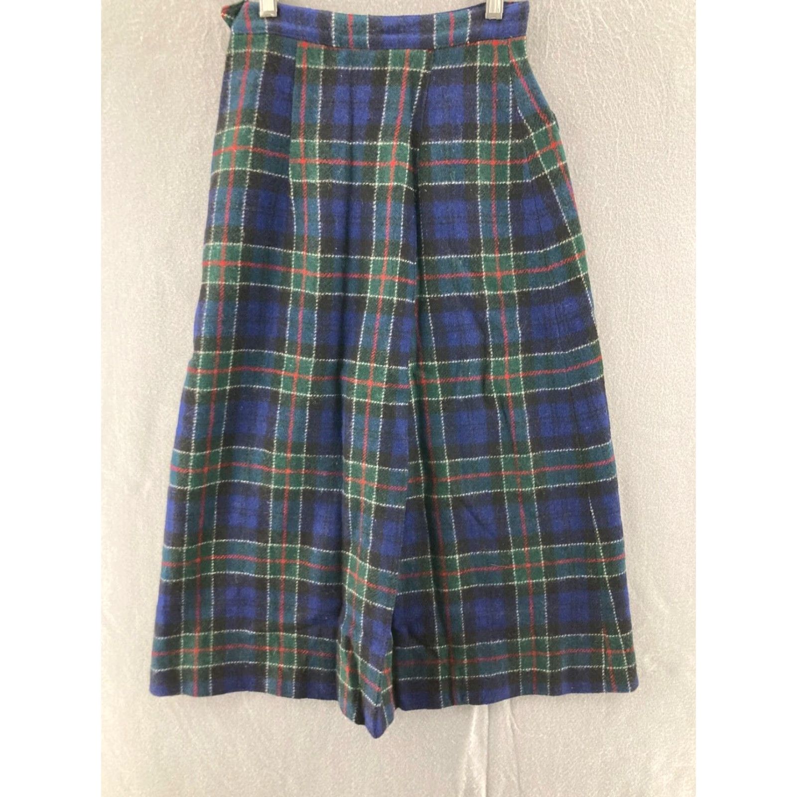 Vintage VINTAGE BerRerTex 70s Tartan Plaid Wool Skirt XS Women Midi A-Line Red 70s Theme, High Rise, Regular Size Skirt Size 26" / US 2 / IT 38 - 5 Thumbnail