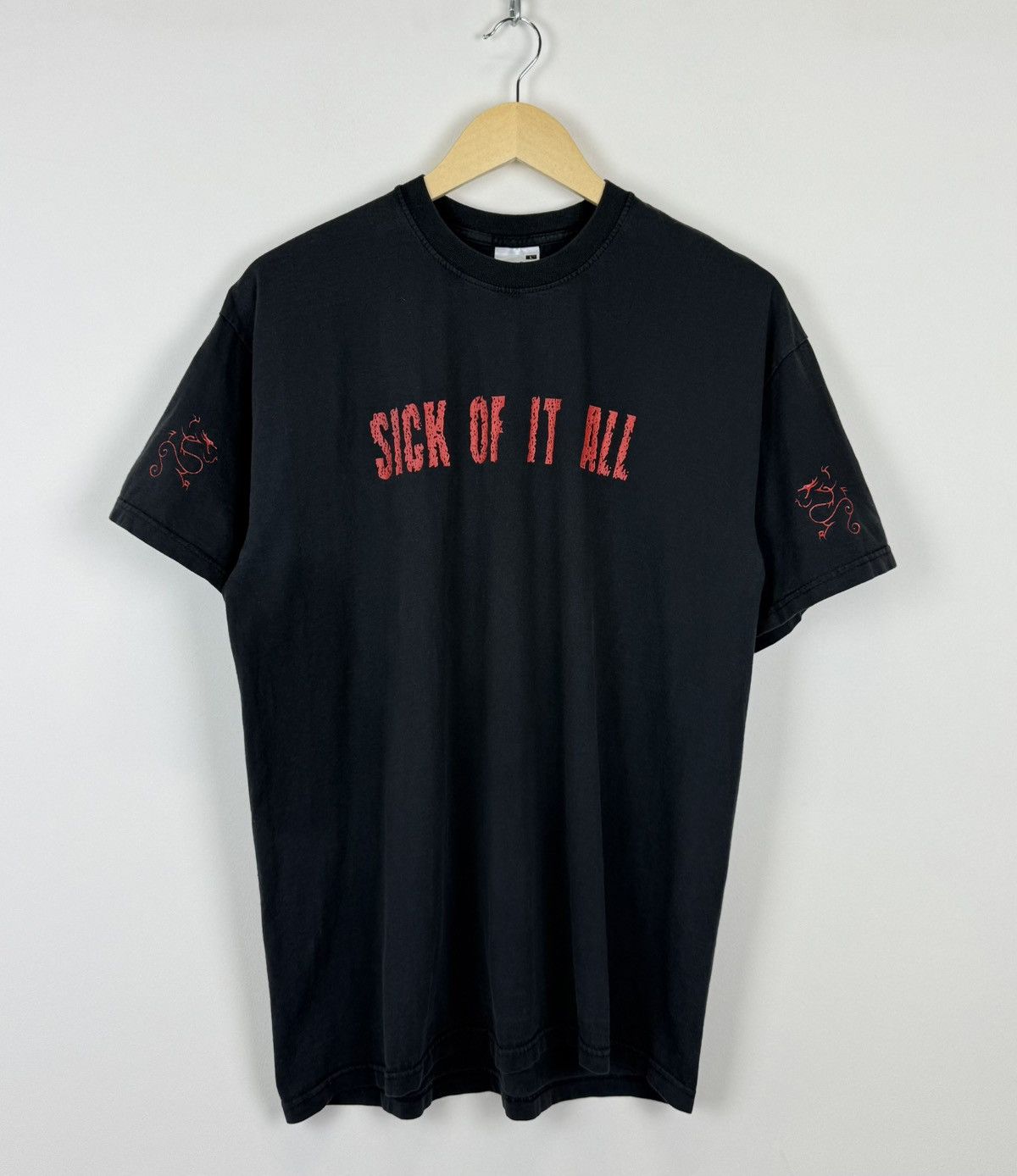 Fruit Of The Loom Sick of It All Hard Rock Band Tour T-shirt Made Black Merch Size US L / EU 52-54 / 3 - 1 Thumbnail
