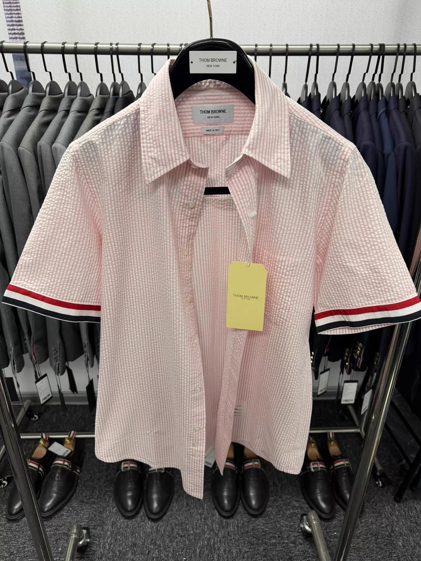 Thom Browne Thom Browne Pink Bubble Short Sleeve Shirt Size 2 Rare Size US M / EU 48-50 / 2 - 1 Thumbnail