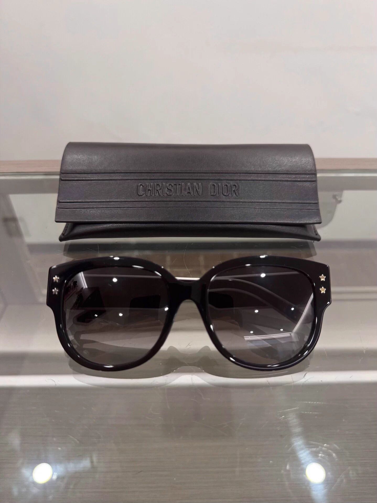 Dior Dior Black Sunglasses White Star Logo Side Size ONE SIZE - 3 Thumbnail