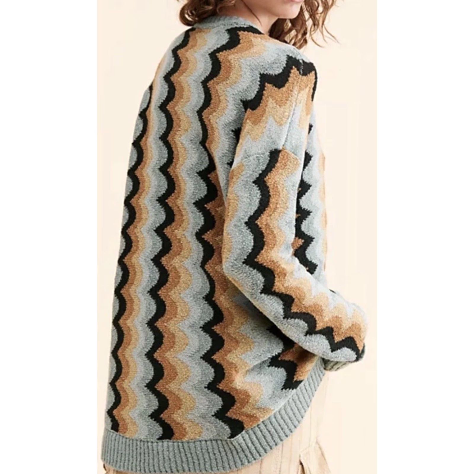 Show Me Your MuMu Show Me Your Mumu Retro Wave Pullover Sweater XXL Multicolor Womens Size XXL / US 16-18 / IT 52-54 - 3 Thumbnail