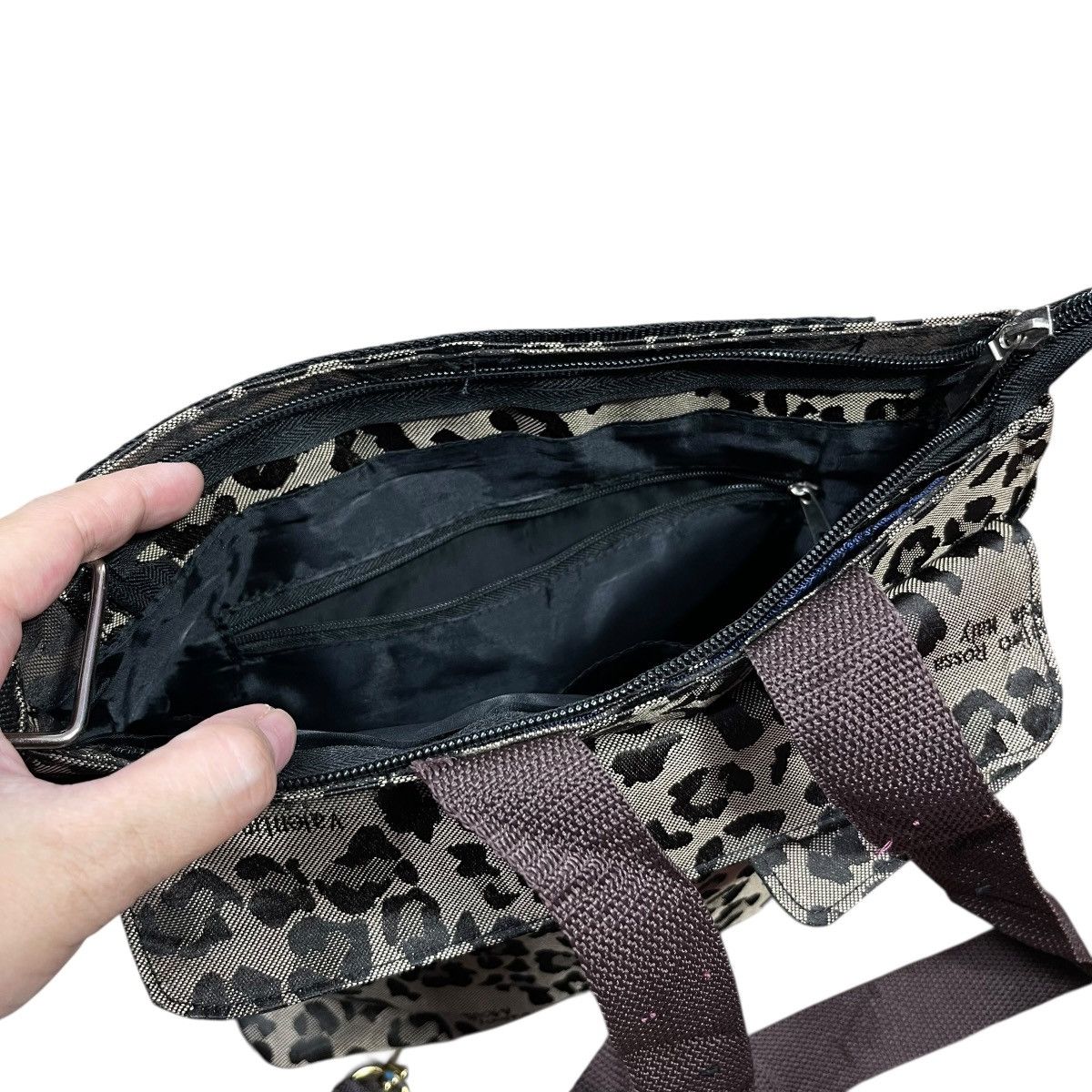 Valentino VALENTINO ROSSA Leopard Print Multi Pocket Crossbody Bag Size ONE SIZE - 4 Thumbnail