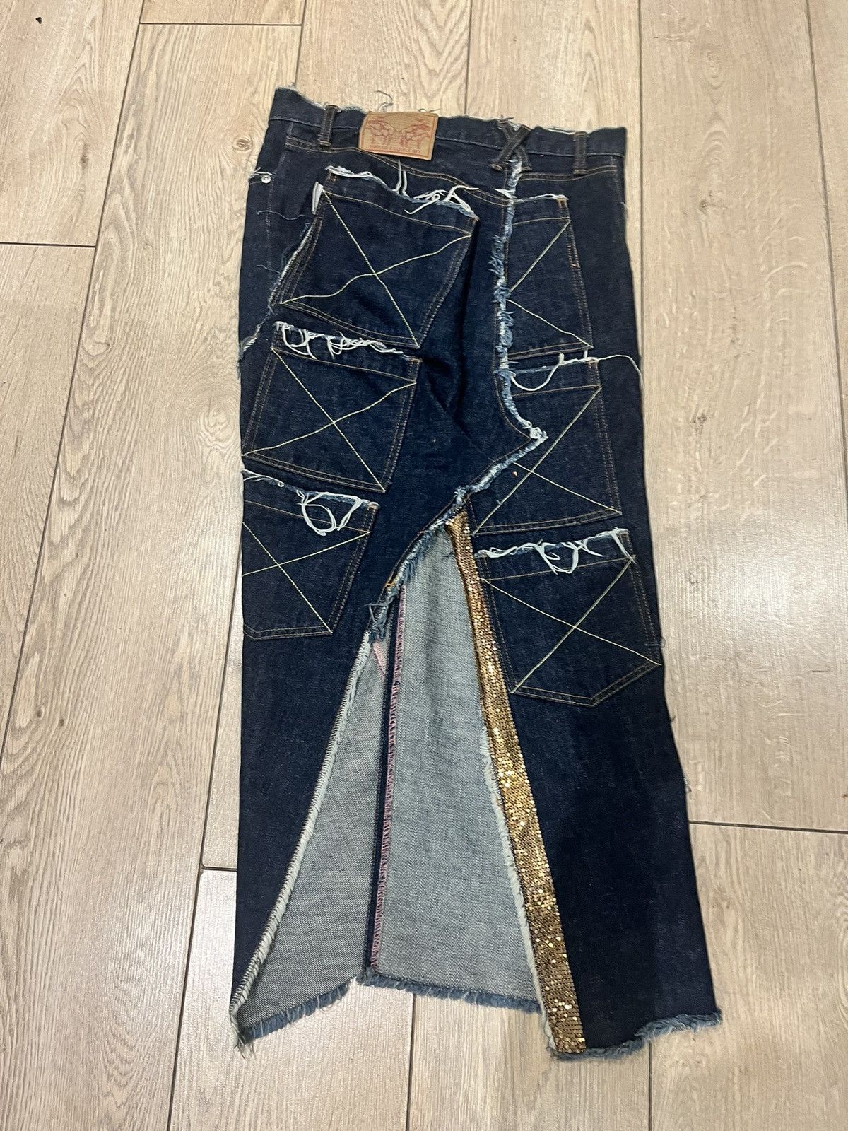 20471120 20471120 Denim Skirt Rare Size 34" / US 12 / IT 48 - 5 Thumbnail