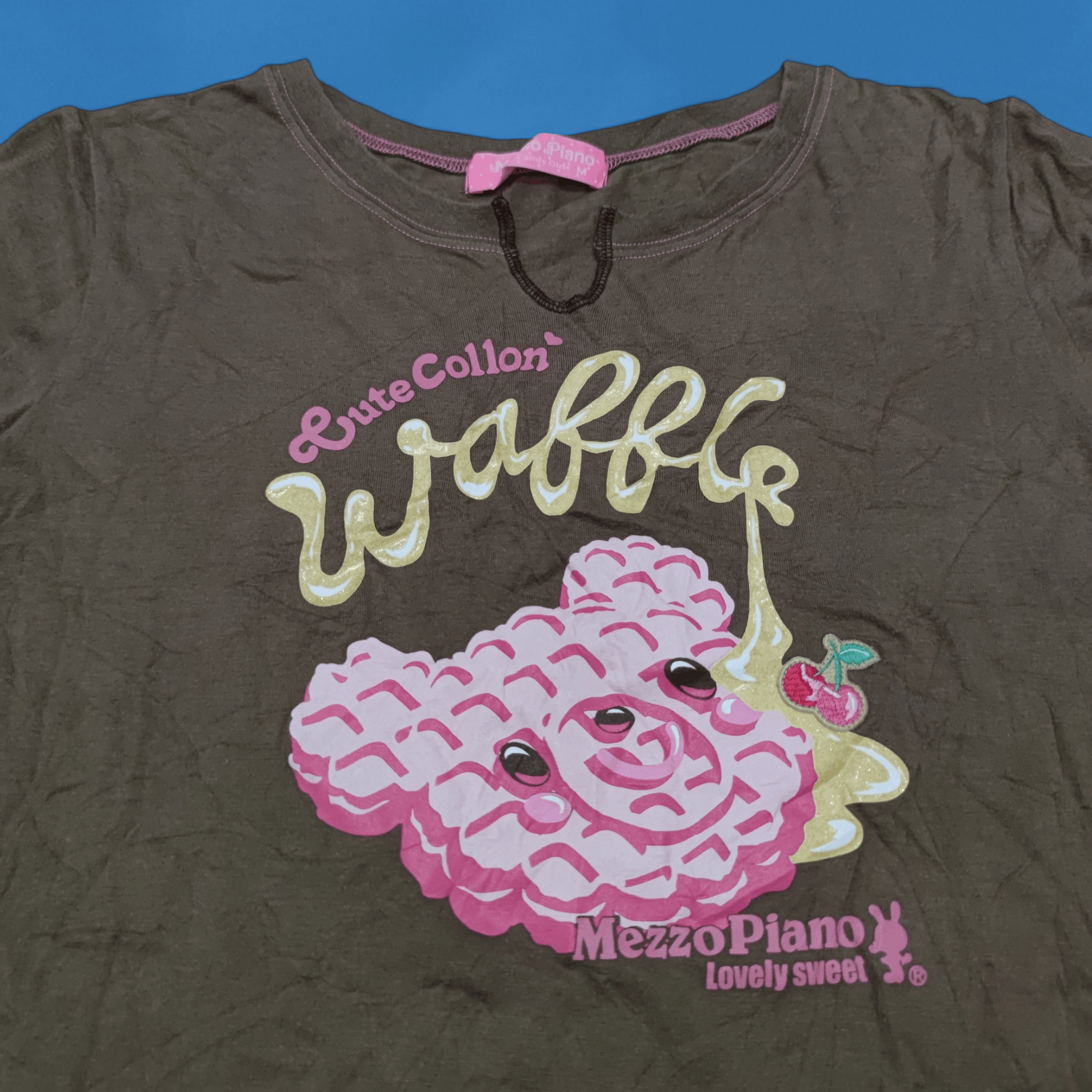 Angel Blue × Hysteric Glamour × Japanese Brand 2000s Mezzo Piano Waffle Cute Collon Baby T Shirt Size M / US 6-8 / IT 42-44 - 5 Thumbnail
