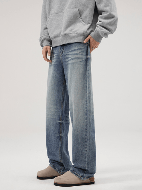 Japanese Brand × Jean Blue street retro straight jeans y2k Size US 32 / EU 48 - 2 Thumbnail