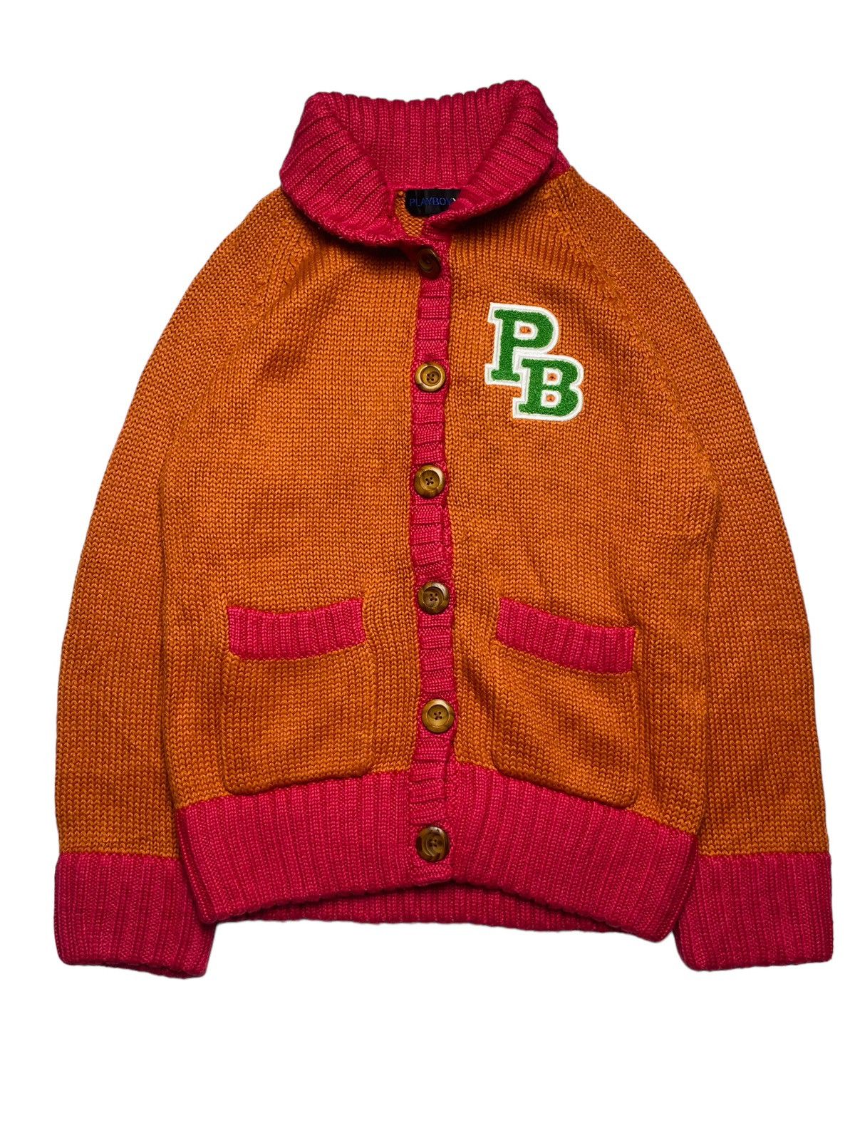 Hysteric Glamour × Playboy 2000s Playboy - Chunky Knitted Sweater Jacket Size US M / EU 48-50 / 2 - 2 Thumbnail