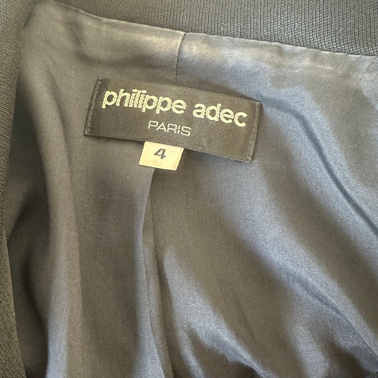 Other Philippe Adec Black Double Breast Wool Dress Jacket Blazer 4 Size S / US 4 / IT 40 - 5 Thumbnail
