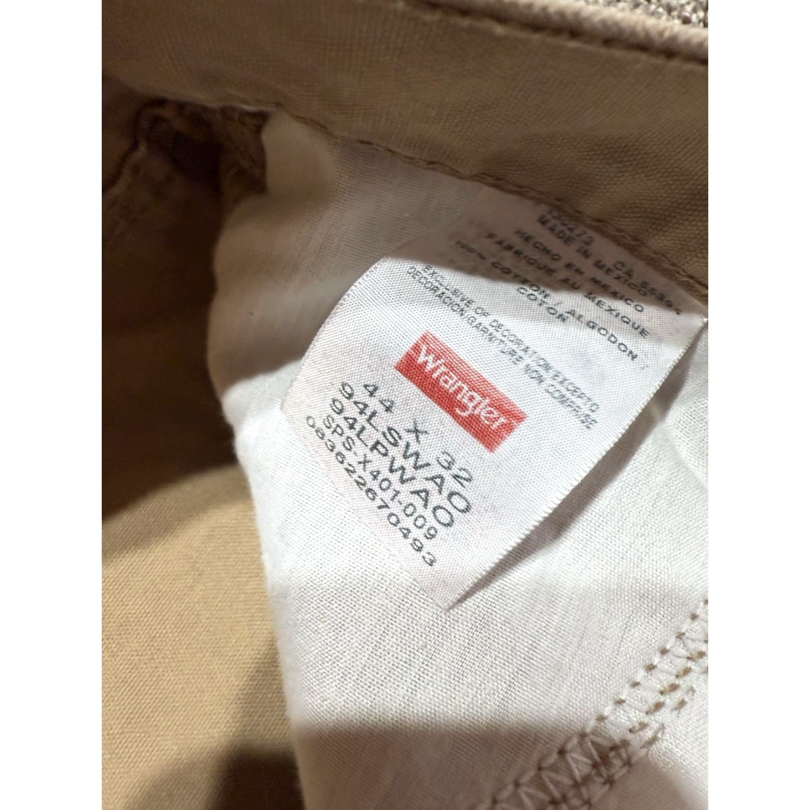 Wrangler Wrangler Jeans Jeans Khaki Men 44x32 5-Pocket Design Denim Cotton Tan Blue Vintage No N/A Size US 44 / EU 60 - 4 Thumbnail