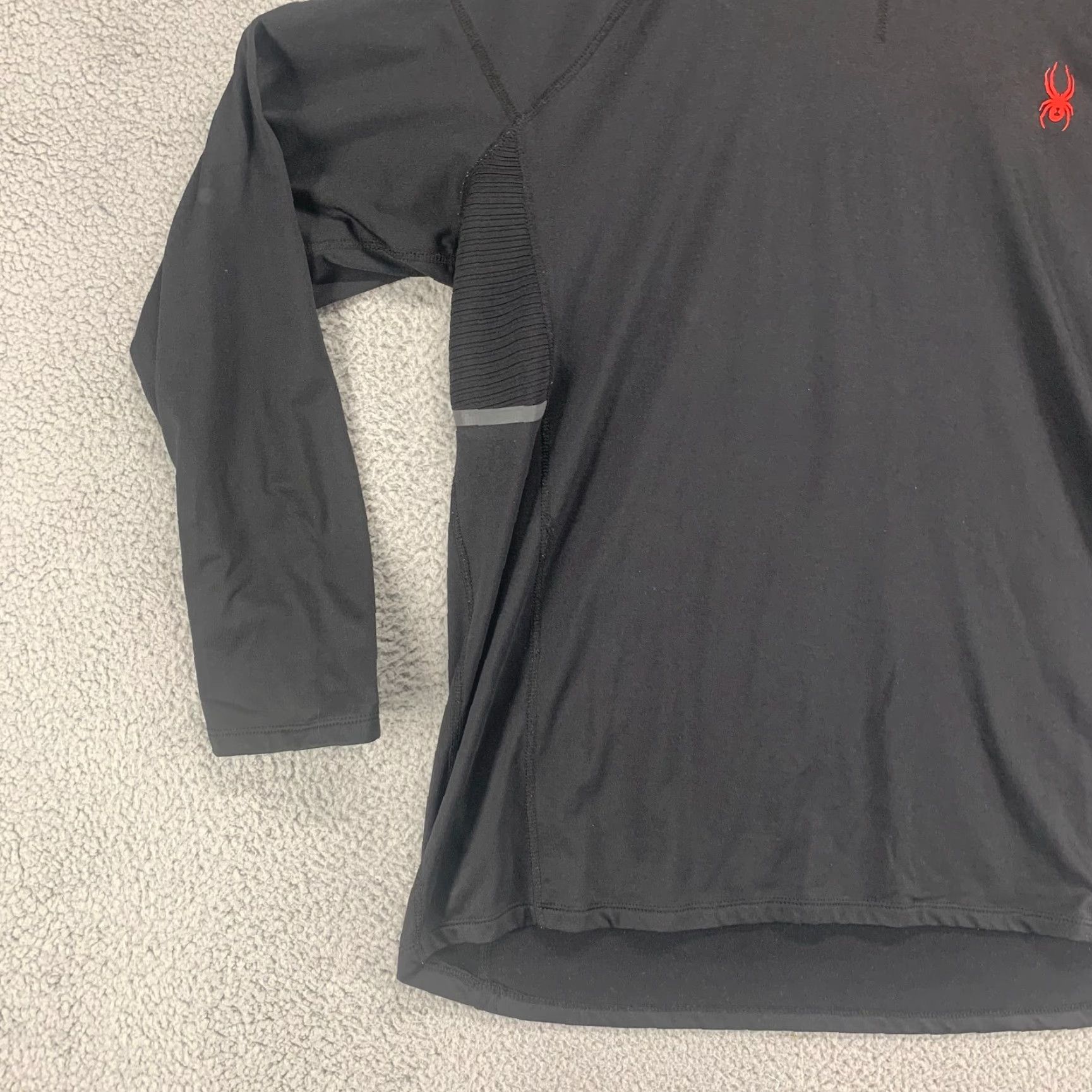 Spyder Spyder Shirt Mens XL Black Long Sleeve Active Stretch Performance Pullover ProwB Size US XL / EU 56 / 4 - 4 Thumbnail
