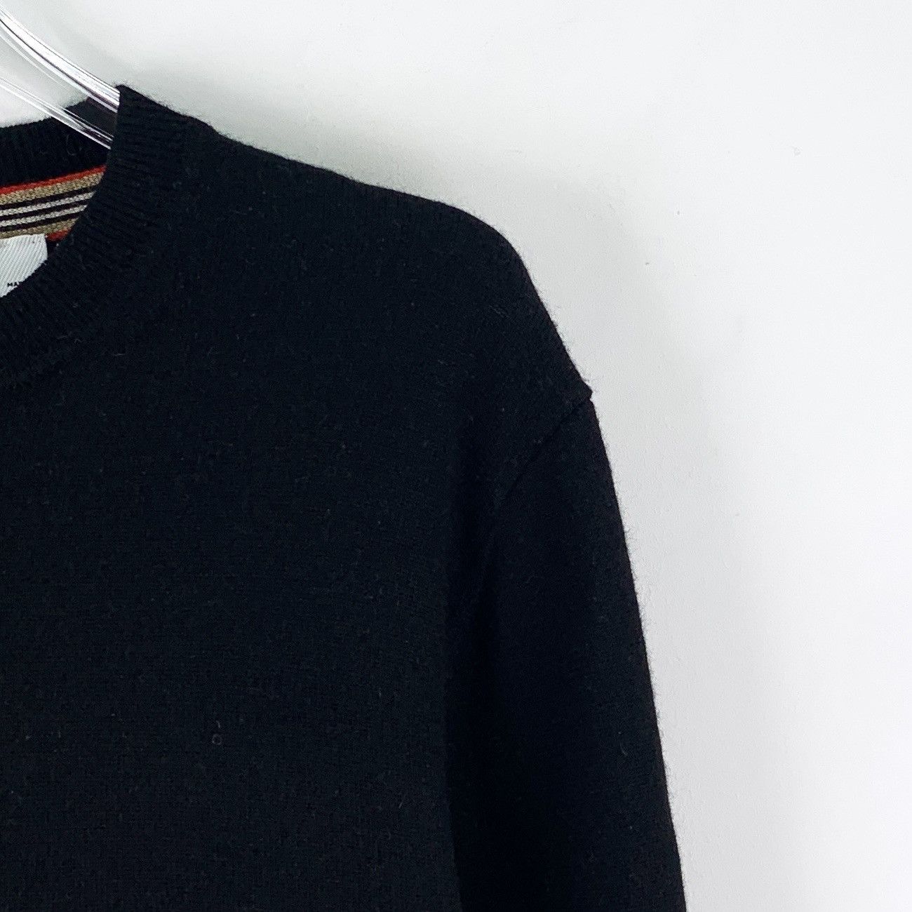 Burberry Burberry Black Striped Wool Long Sleeve Knit Sweater K26WX Size US M / EU 48-50 / 2 - 3 Thumbnail
