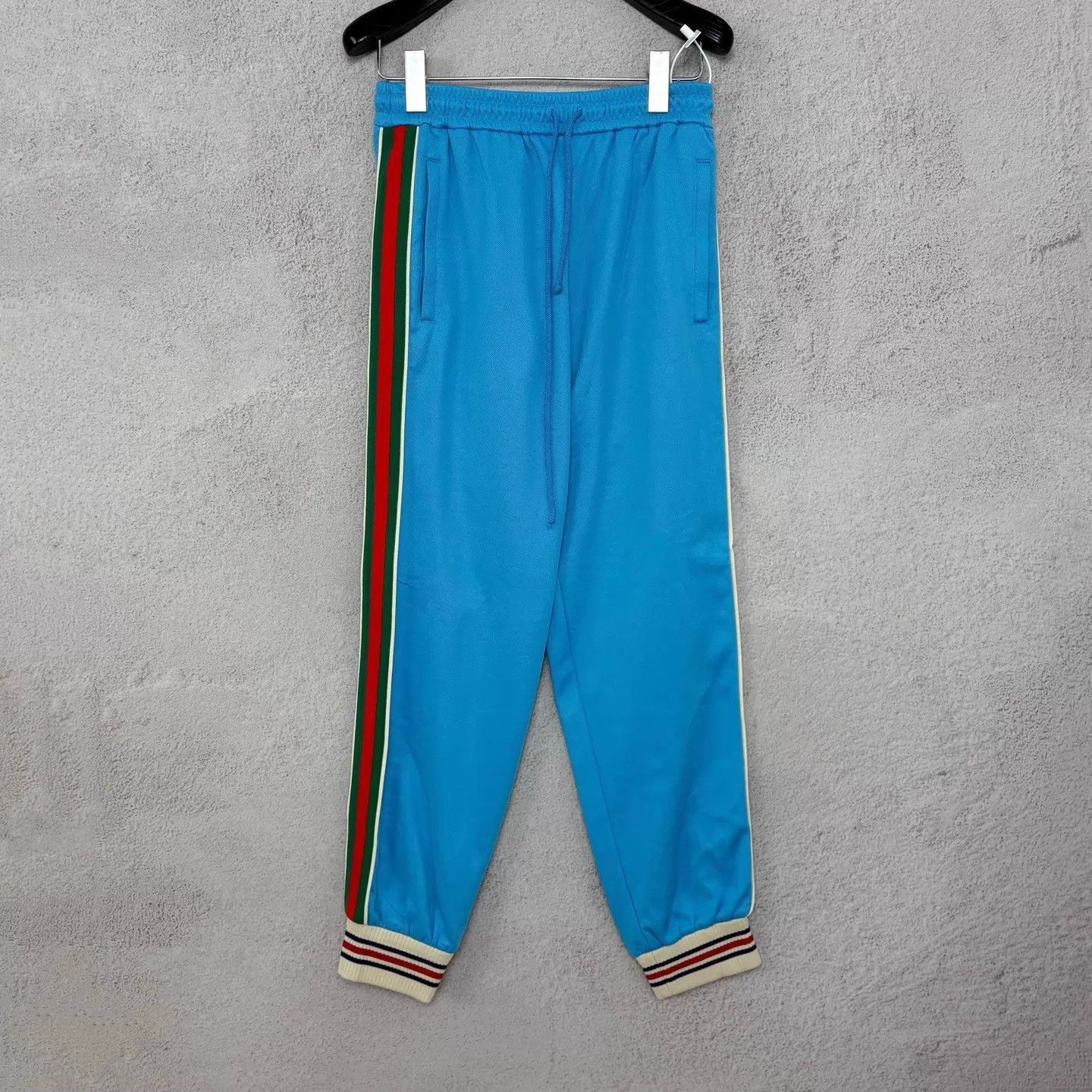 Gucci Blue Striped Jogger Pants with Cuffed Ankles Size US 28 / EU 44 - 1 Thumbnail