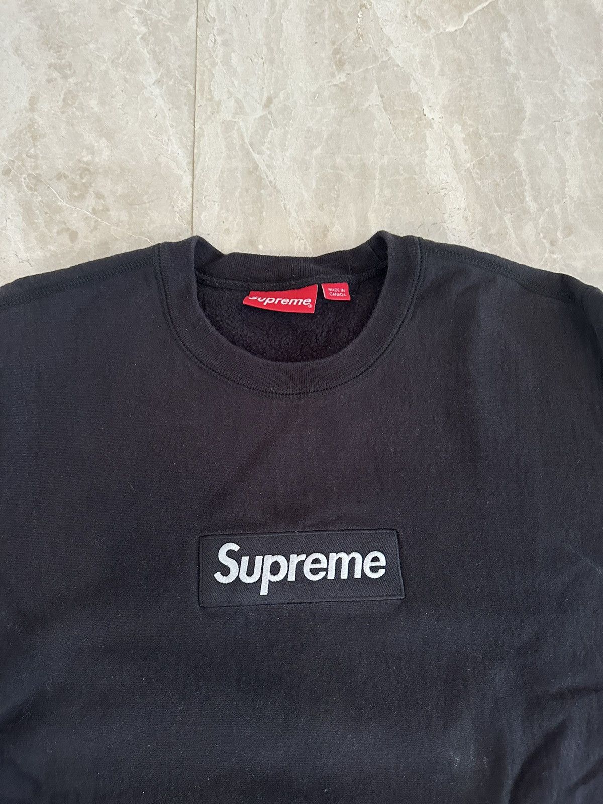 Supreme Supreme Black Box Logo Crewneck Size US M / EU 48-50 / 2 - 3 Thumbnail