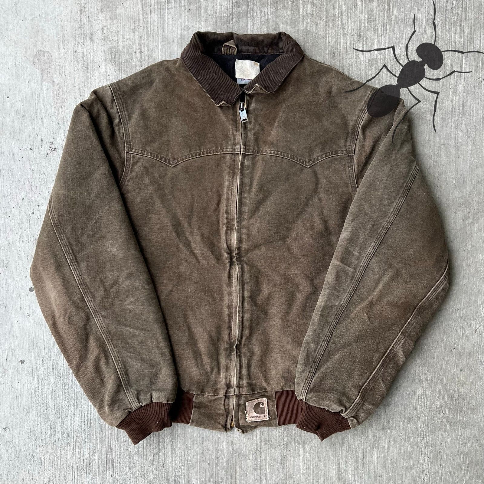 Carhartt × Vintage Carhartt J14 CHT brown Santa fe work wear jacket Size US L / EU 52-54 / 3 - 1 Thumbnail