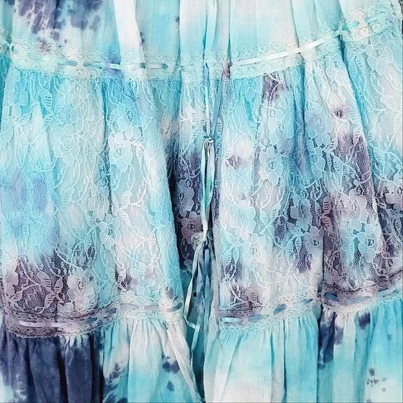 Vacation Juniors Raya Sun Smocked Strapless Tie-Dye Sundress Summer Size XL / US 12-14 / IT 48-50 - 6 Thumbnail
