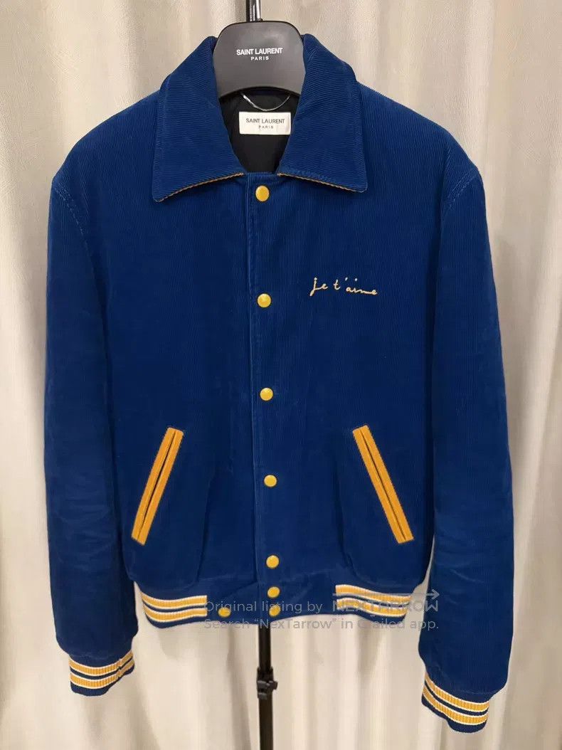 Saint Laurent Paris Saint Laurent Paris Embroidered Letter Corduroy Baseball J Size US S / EU 44-46 / 1 - 1 Thumbnail