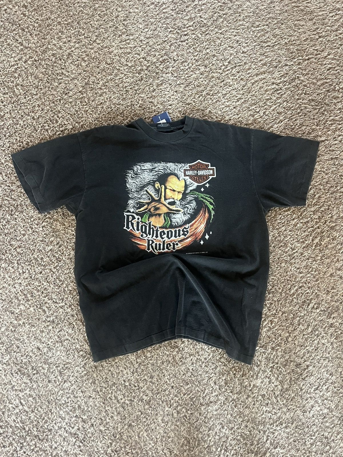 Harley Davidson × Vintage Vintage Harley Davidson 3D Emblem 1992 “Righteous Ruler” Size US XL / EU 56 / 4 - 1 Thumbnail