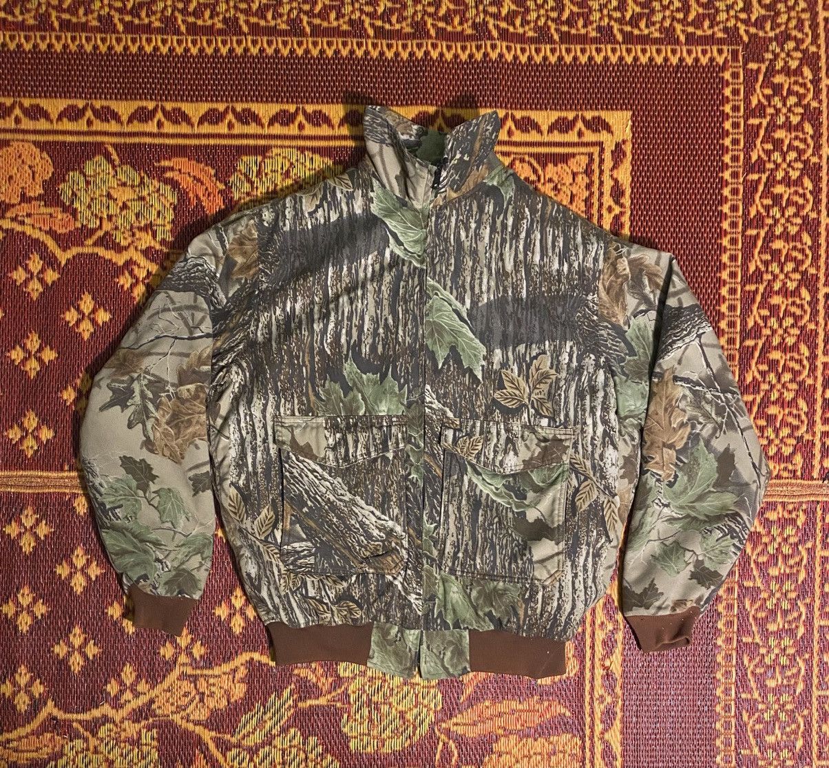 Other Vintage Woodland Camo Bomber Style Jacket Size US M / EU 48-50 / 2 - 2 Thumbnail