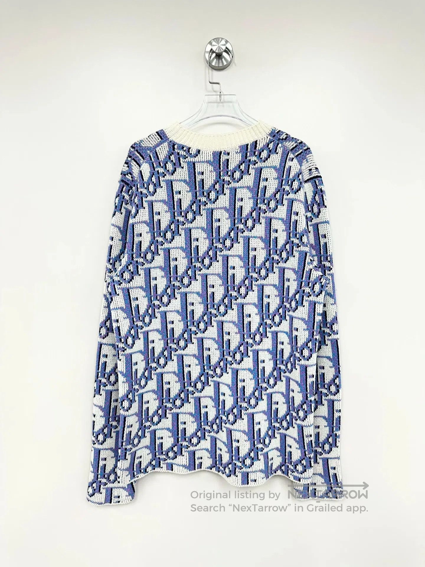 Dior Dior White and purple logo print knit sweater| Size US XS / EU 42 / 0 - 2 Thumbnail
