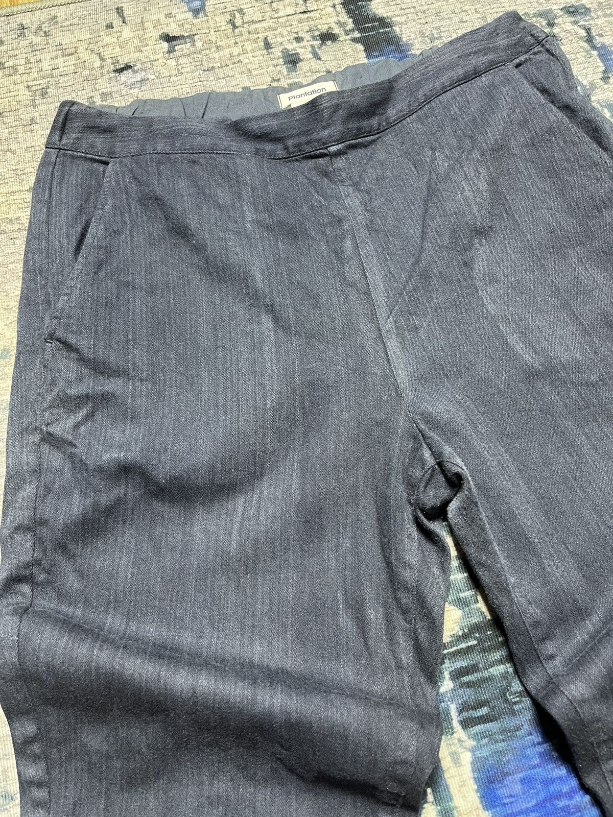 Designer × Issey Miyake × Japanese Brand ⚡️STEALS⚡️Plantation issey Miyake Stripe Side zip Khakis Pants Size US 33 - 3 Thumbnail
