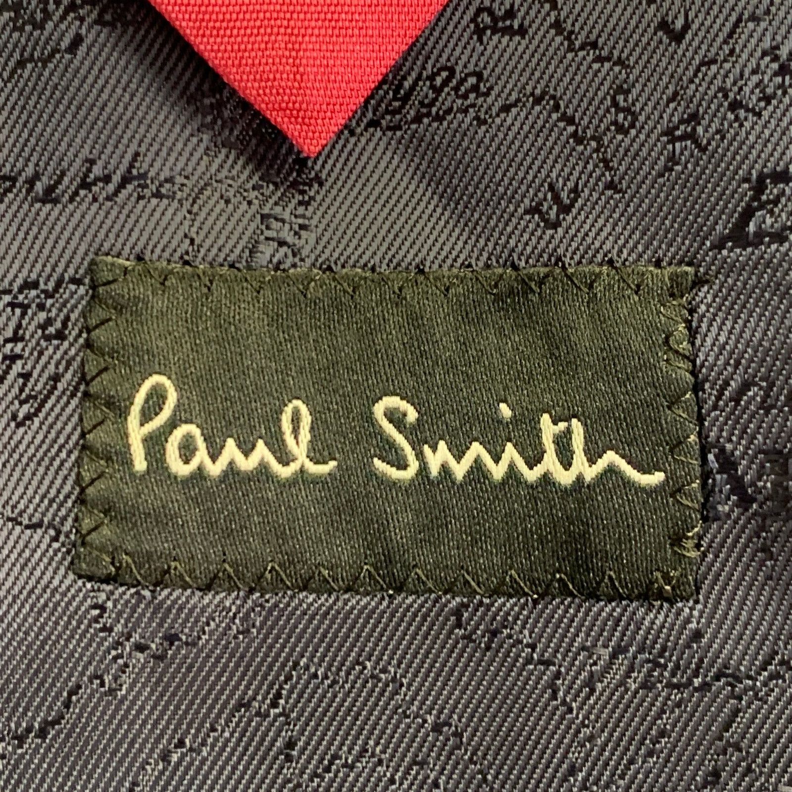 Paul Smith Size 38 Black Blue Window Pane Wool Notch Lapel Sport Coat Size 38R - 6 Thumbnail