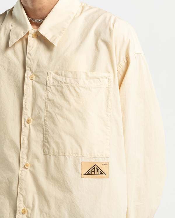 OAMC o1y0225 Solid Color Zip Shirt in Beige Size US L / EU 52-54 / 3 - 2 Thumbnail