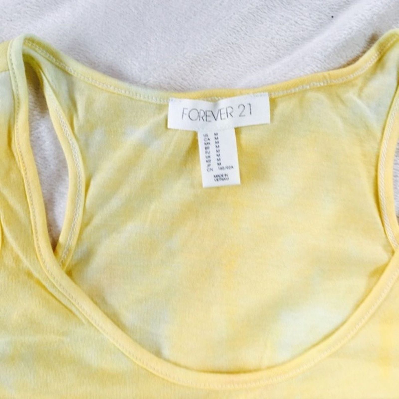 Forever 21 Forever 21 Yellow & Pink Tie-Dye Cropped Tank | Sz M Size M / US 6-8 / IT 42-44 - 3 Thumbnail
