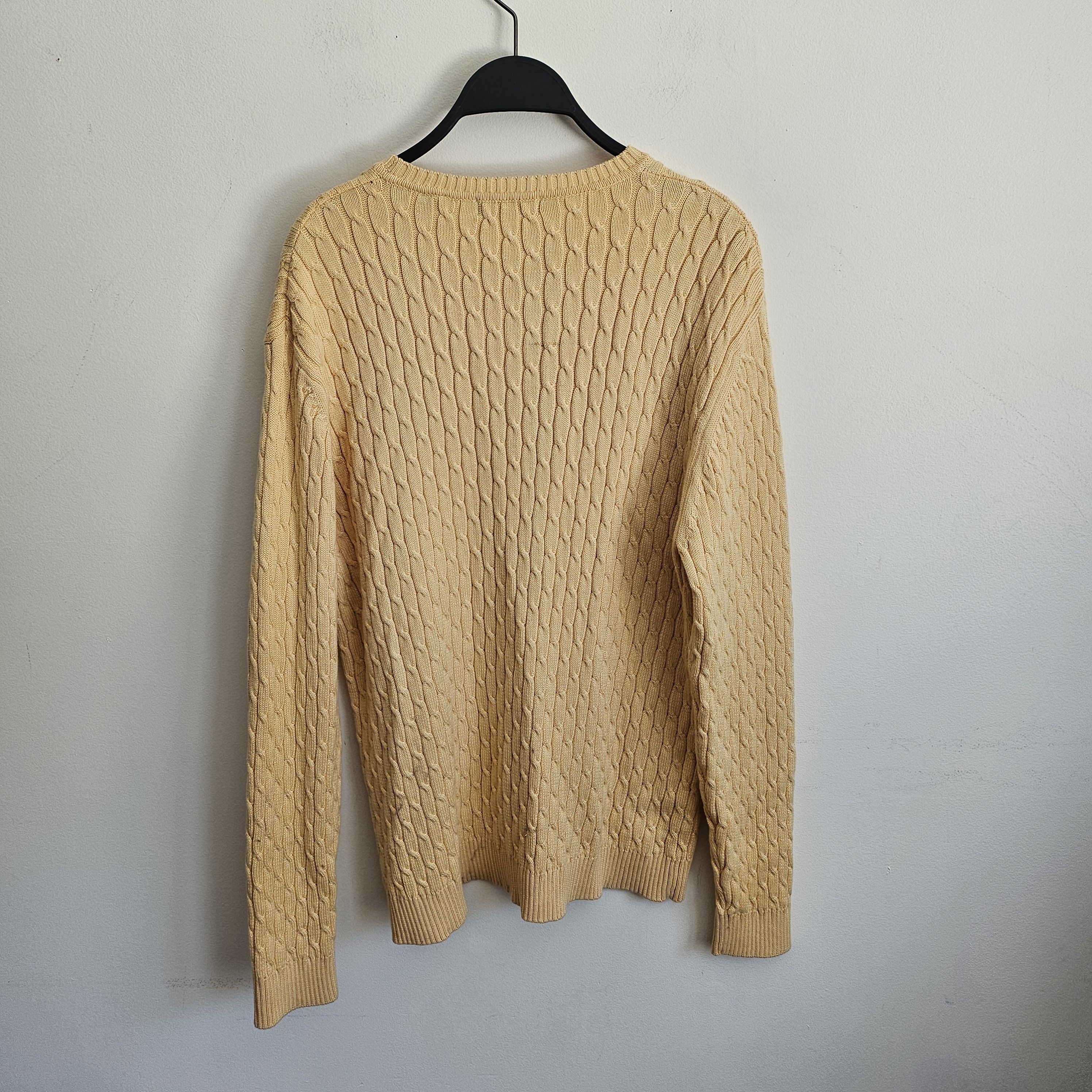 Grant Thomas × Vintage NWT Vtg. Grant Thomas Cable Knit Cotton Crew Neck Sweater Size US M / EU 48-50 / 2 - 4 Thumbnail