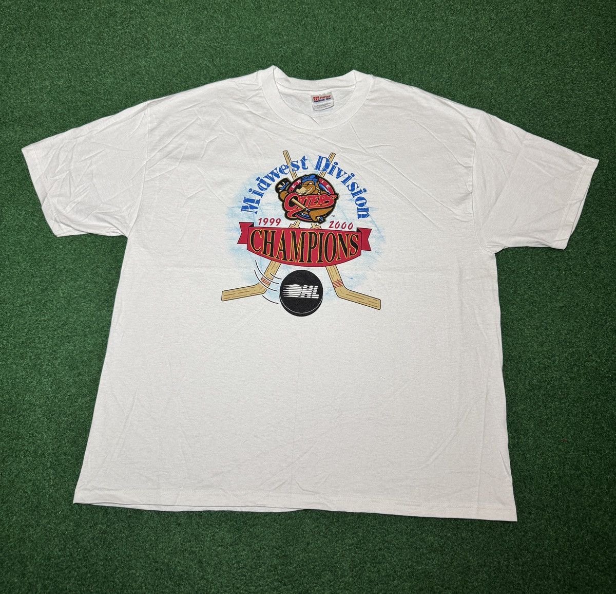 Vintage Vintage Erie Otters OHL Hockey Champions XL 90s T Shirt Size US XL / EU 56 / 4 - 1 Thumbnail