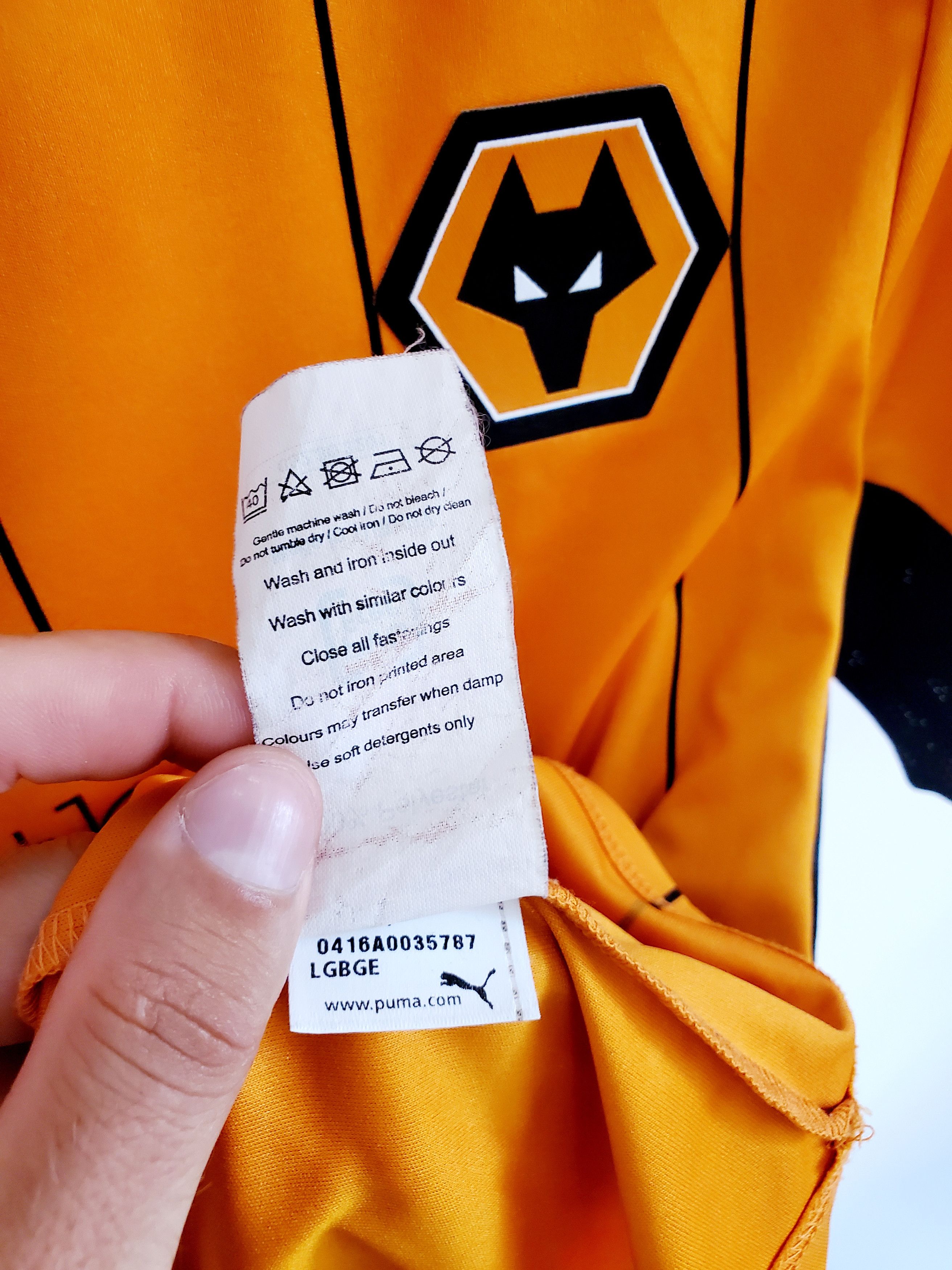 Puma Wolverhampton Wanderers home 2016 2017 soccer jersey size S Size US S / EU 44-46 / 1 - 4 Thumbnail