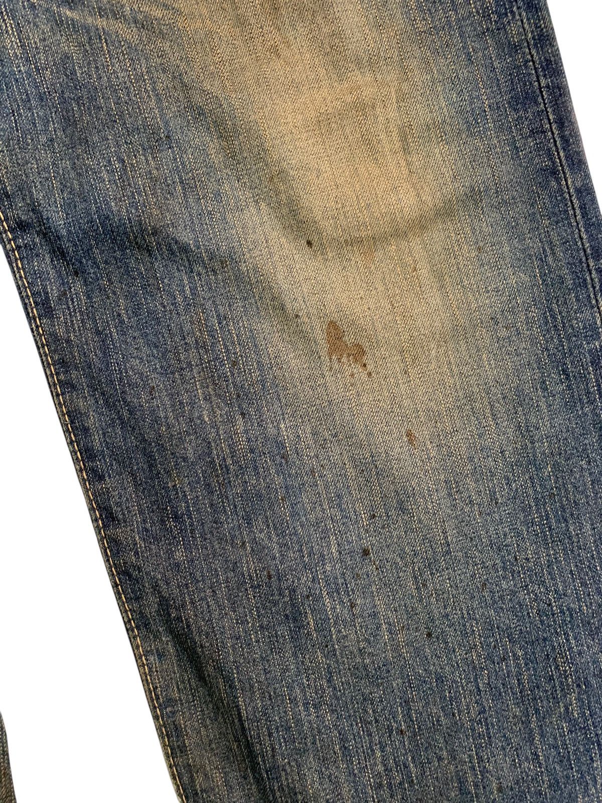 Kapital VINTAGE EDWIN 505Z BAGGY SELVEDGE RUSTY DISTRESSED DENIM Size US 35 - 19 Thumbnail