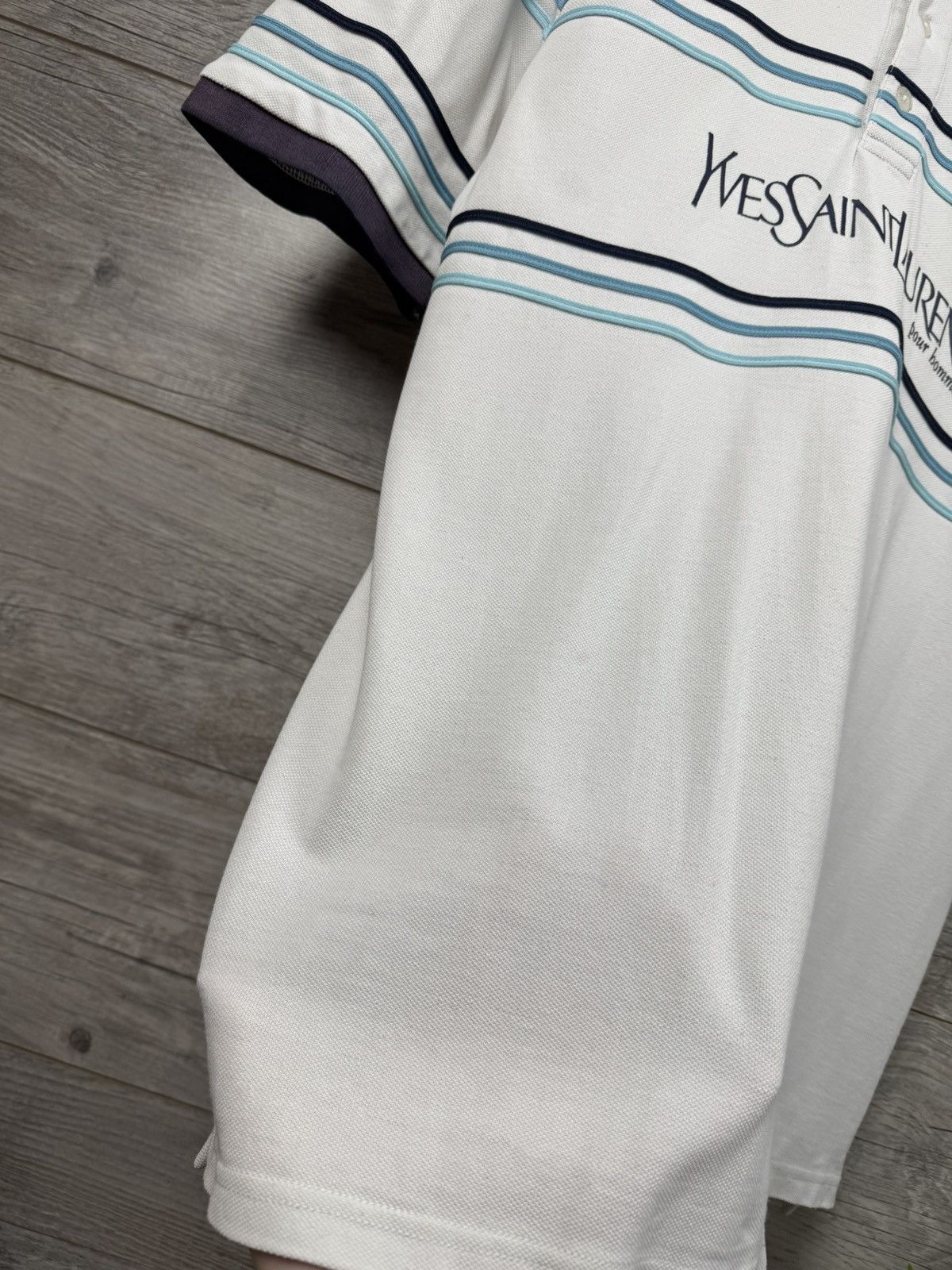 Yves Saint Laurent Ysl Yves Saint Laurent Polo Big logo Vintage Luxury T shirt Size US L / EU 52-54 / 3 - 8 Thumbnail
