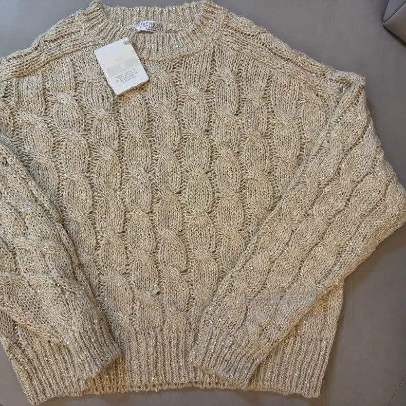 Brunello Cucinelli Brunello Cucinelli Classic Khaki Beaded Twist-Patterned Li Size M / US 6-8 / IT 42-44 - 1 Thumbnail