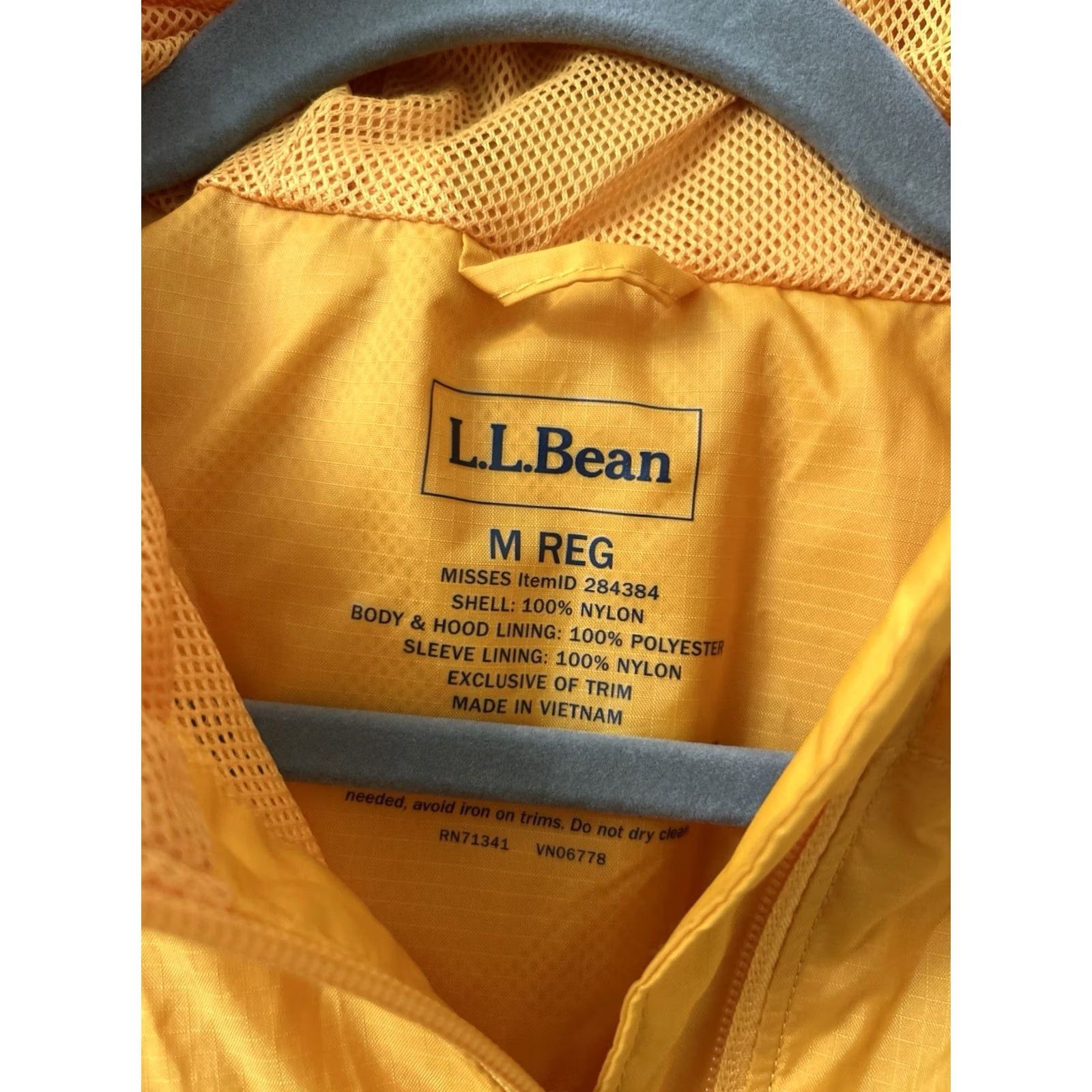 Vintage LL Bean Rain Jacket Womens M Orange Full Zip Hooded Trail Windbreaker Size M / US 6-8 / IT 42-44 - 4 Thumbnail